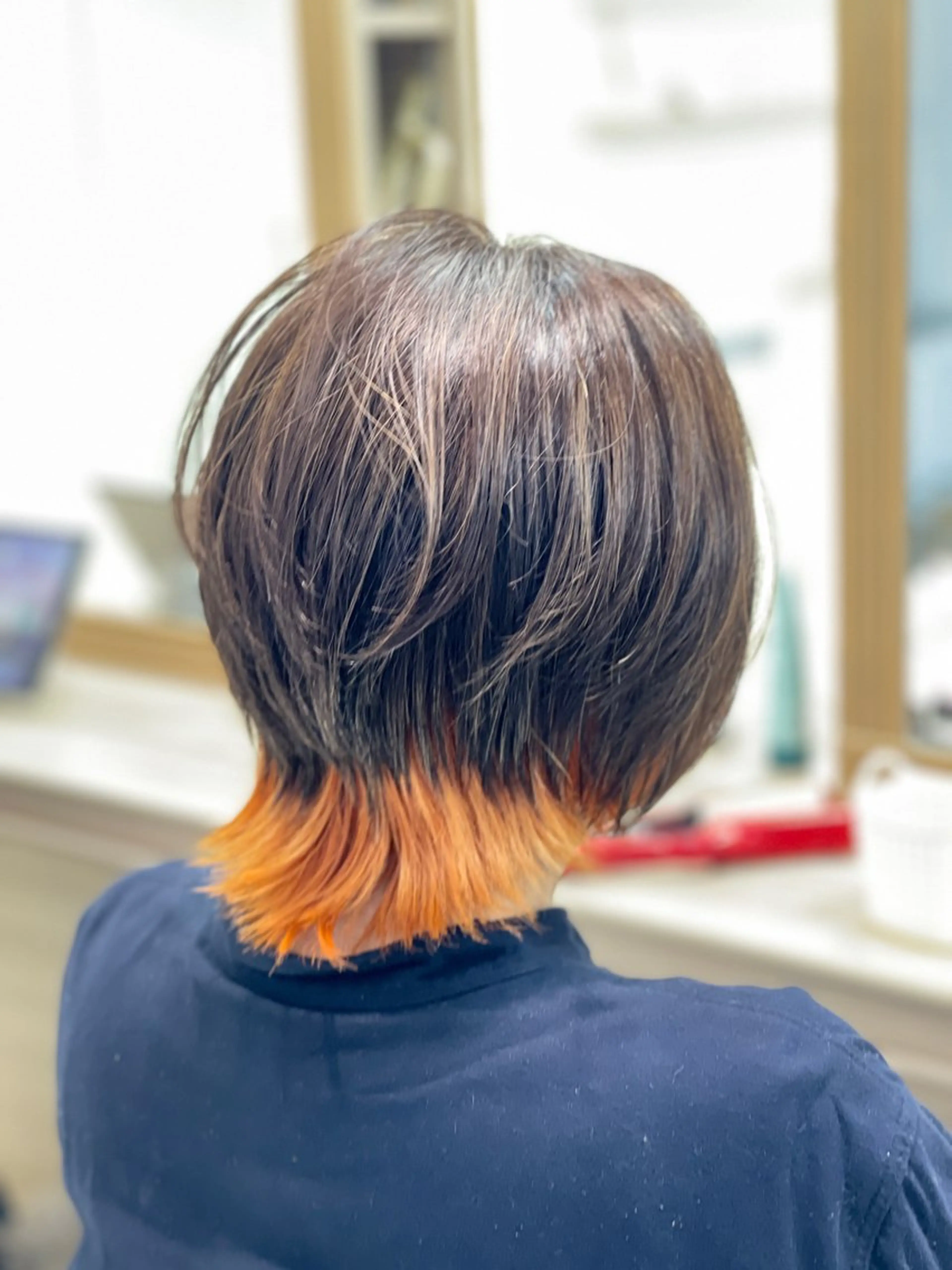 ショート ボブ ウルフカット カット ヘアカラー トリートメント 藤原 亜美🤍のヘアスタイル