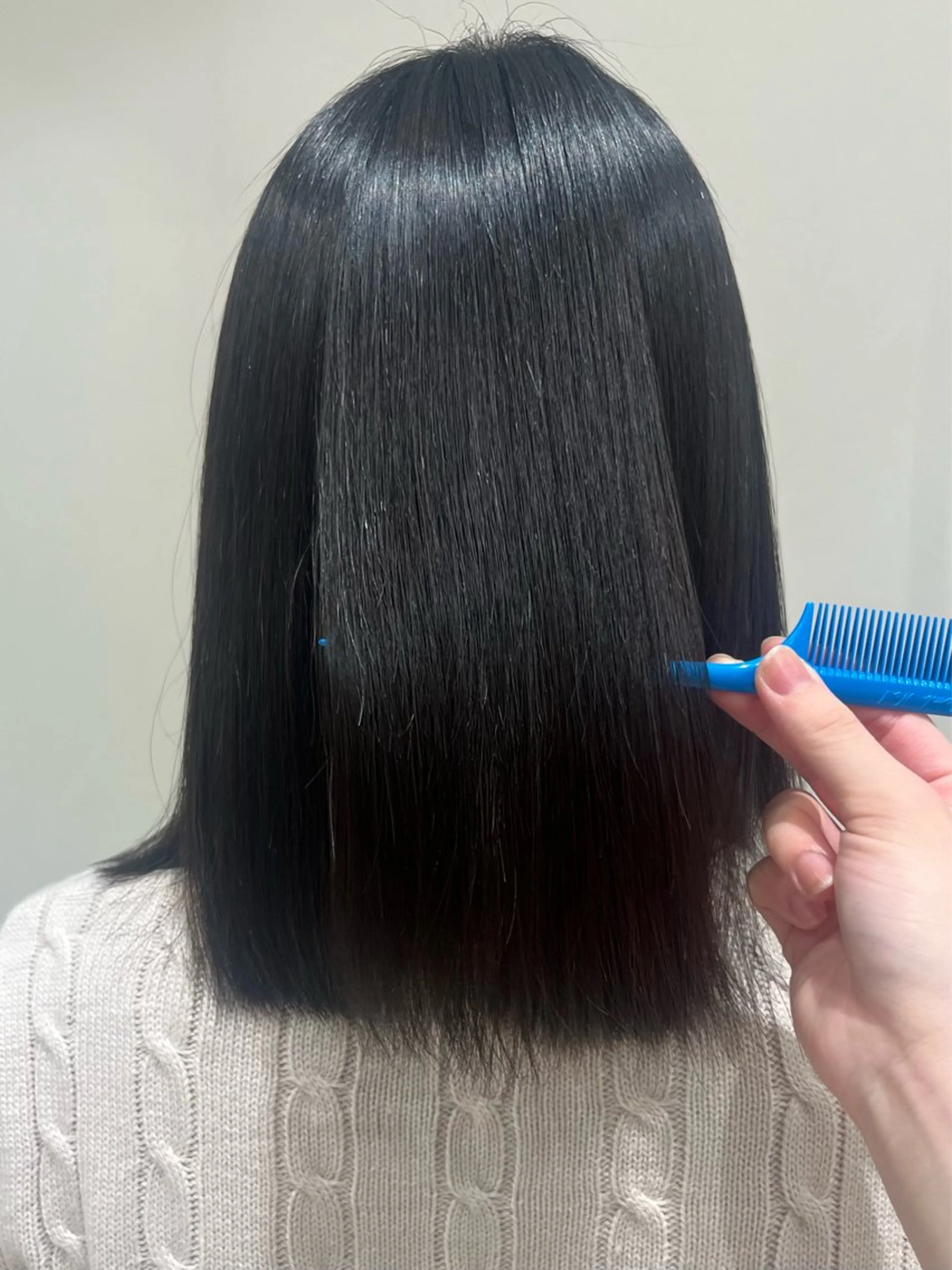 ミディアム 縮毛矯正 縮毛矯正 こちんだ ともかのヘアスタイル