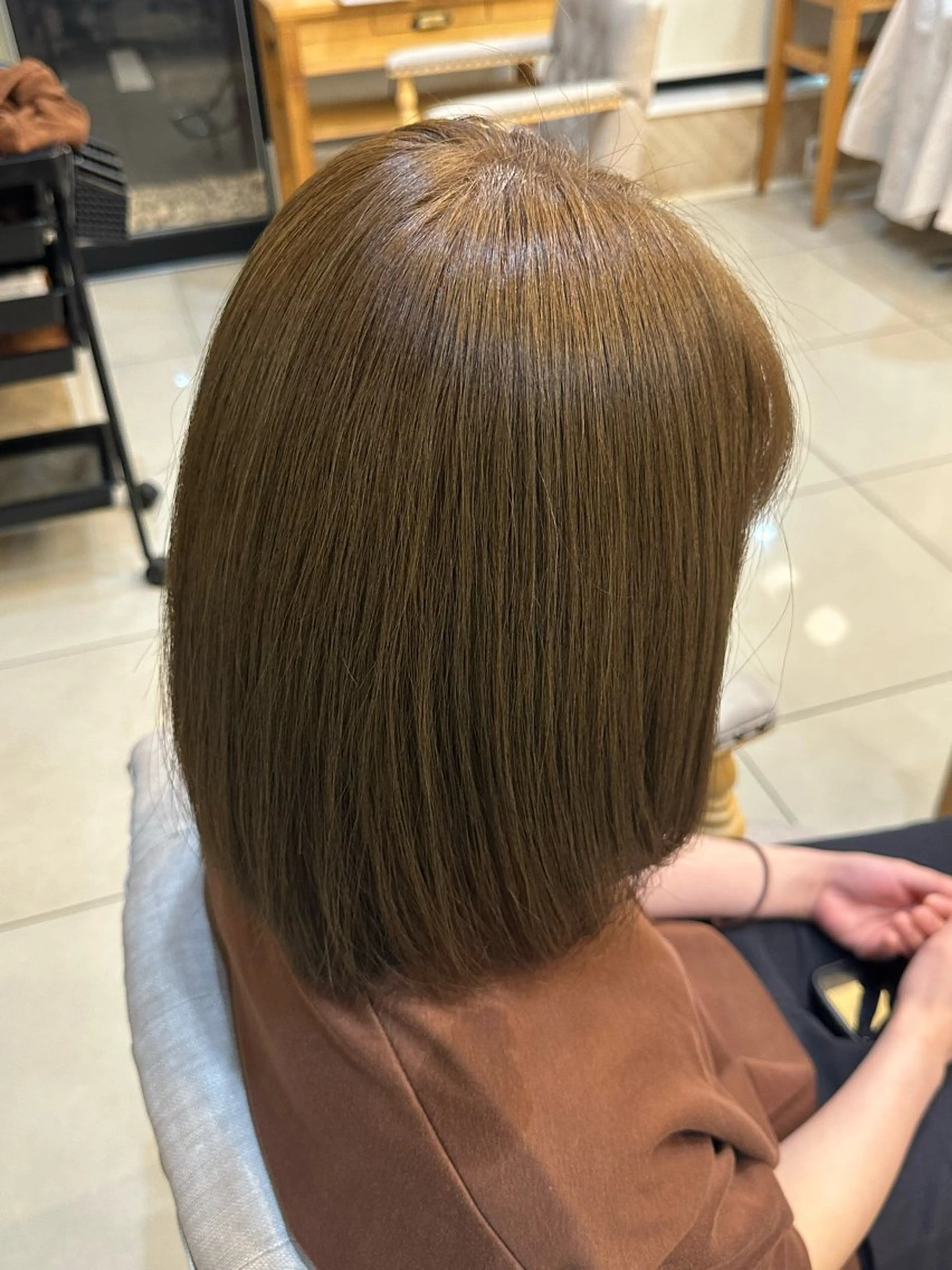 ミディアム ヘアカラー 下山 隼磨のヘアスタイル