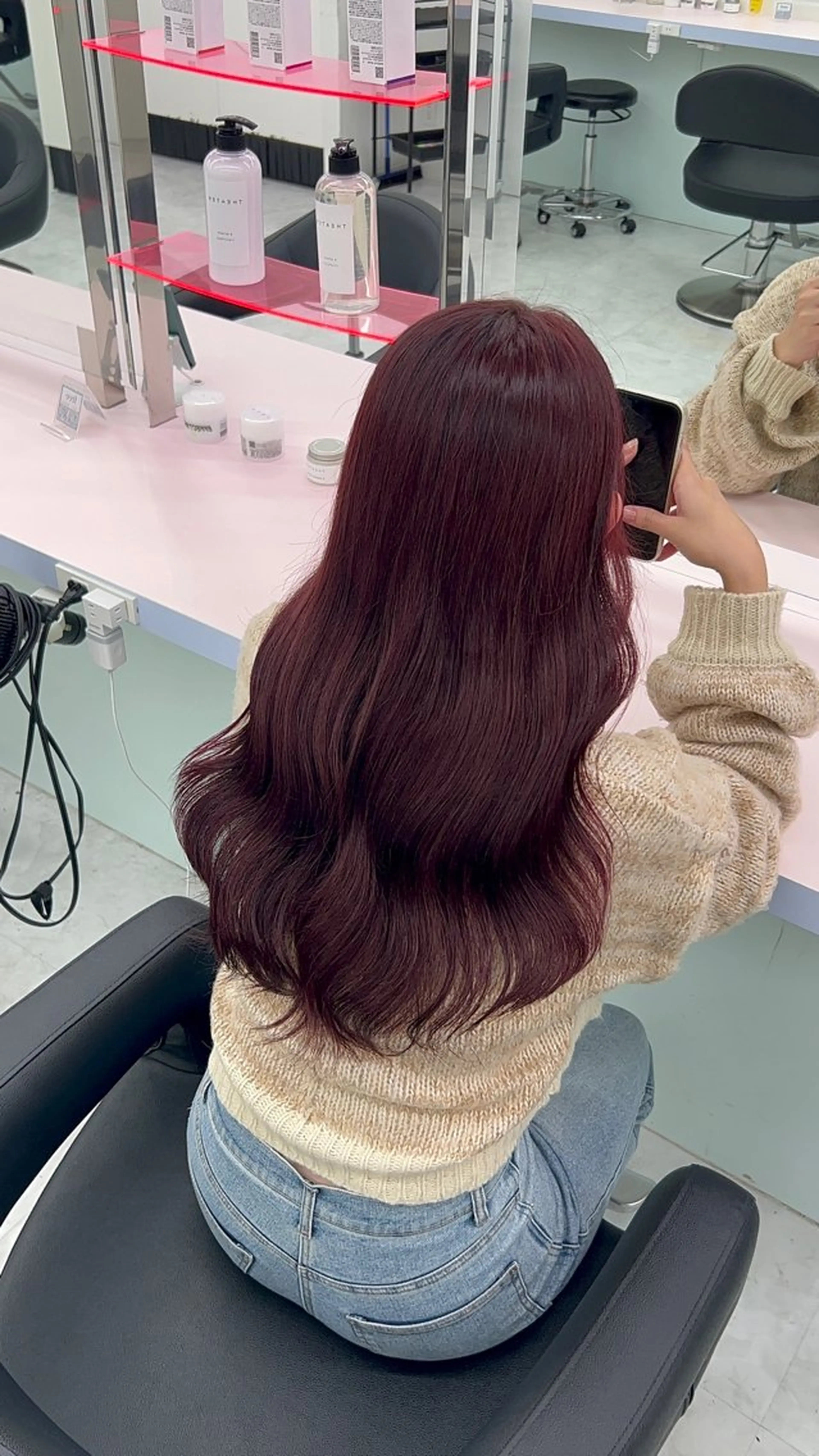 ロング カラー 韓国風ヘア レイヤーカット カット ヘアカラー ブリーチなしの達人 🌈KAITOのヘアスタイル