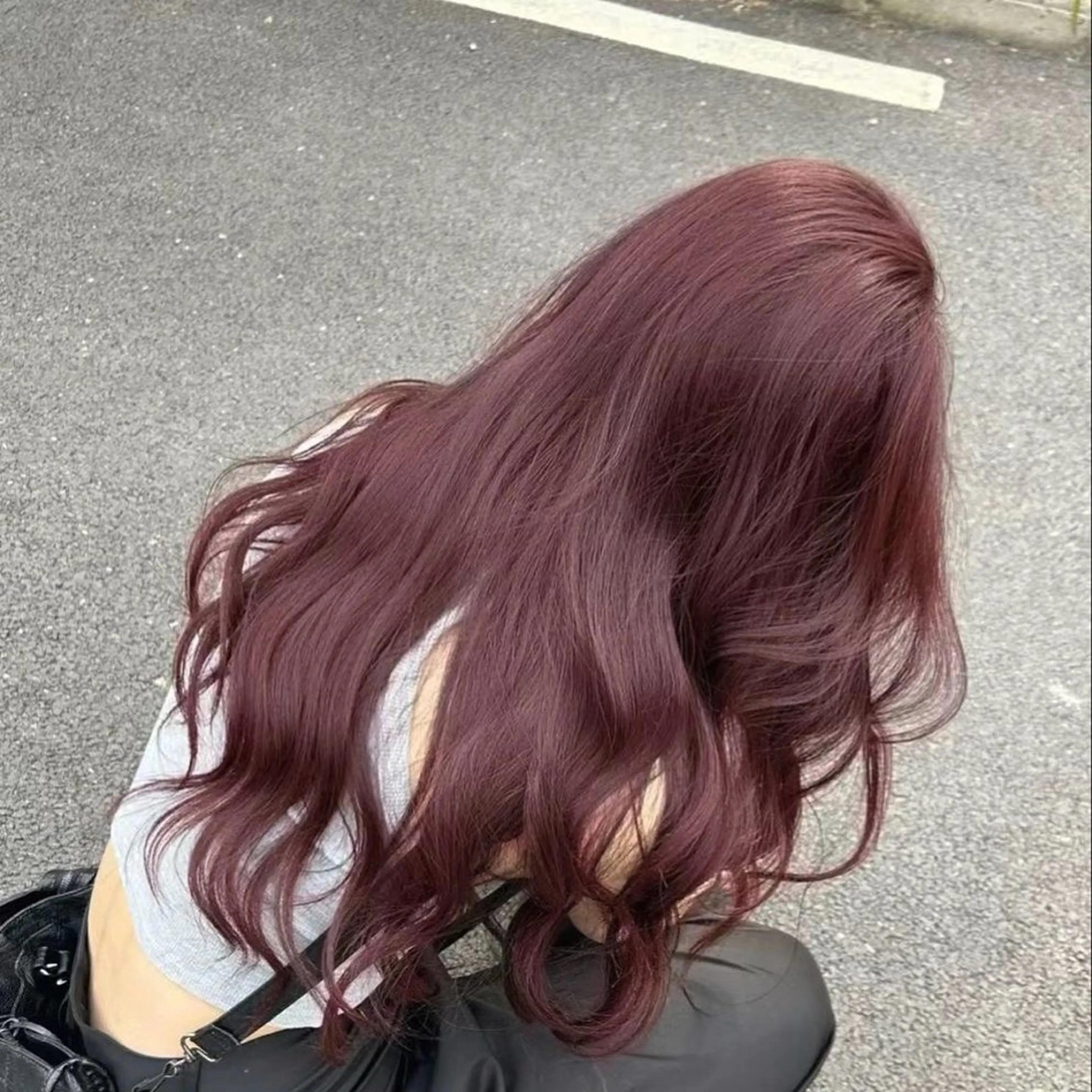 ロング カラー Miu 名古屋カット ミディアム/ピンク髪のヘアスタイル