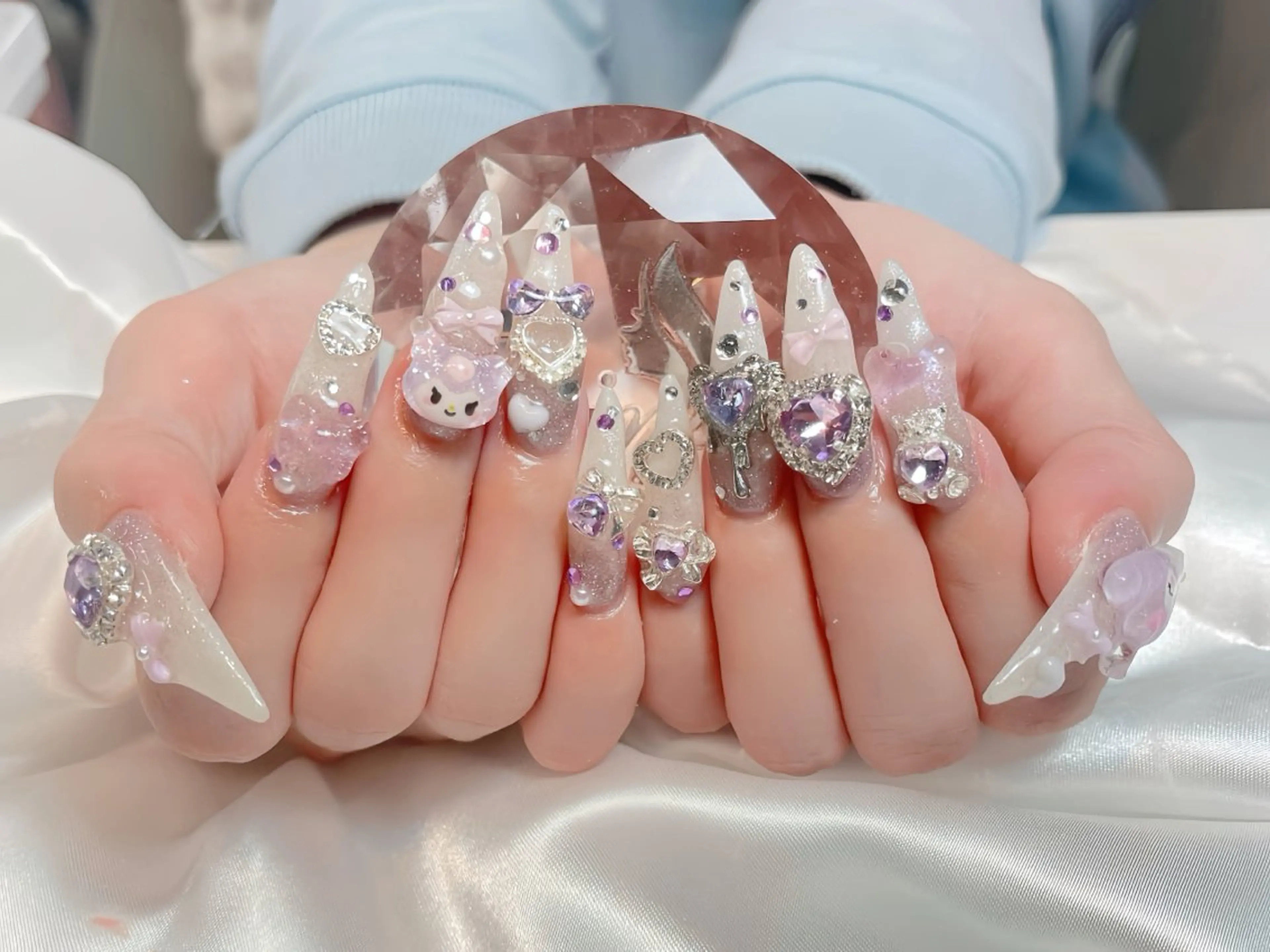 ネイル アートネイル ロングネイル ニュアンスネイル スカルプネイル ネイルチップ ハンドネイル Rin Nail 新大久保店のネイルデザイン