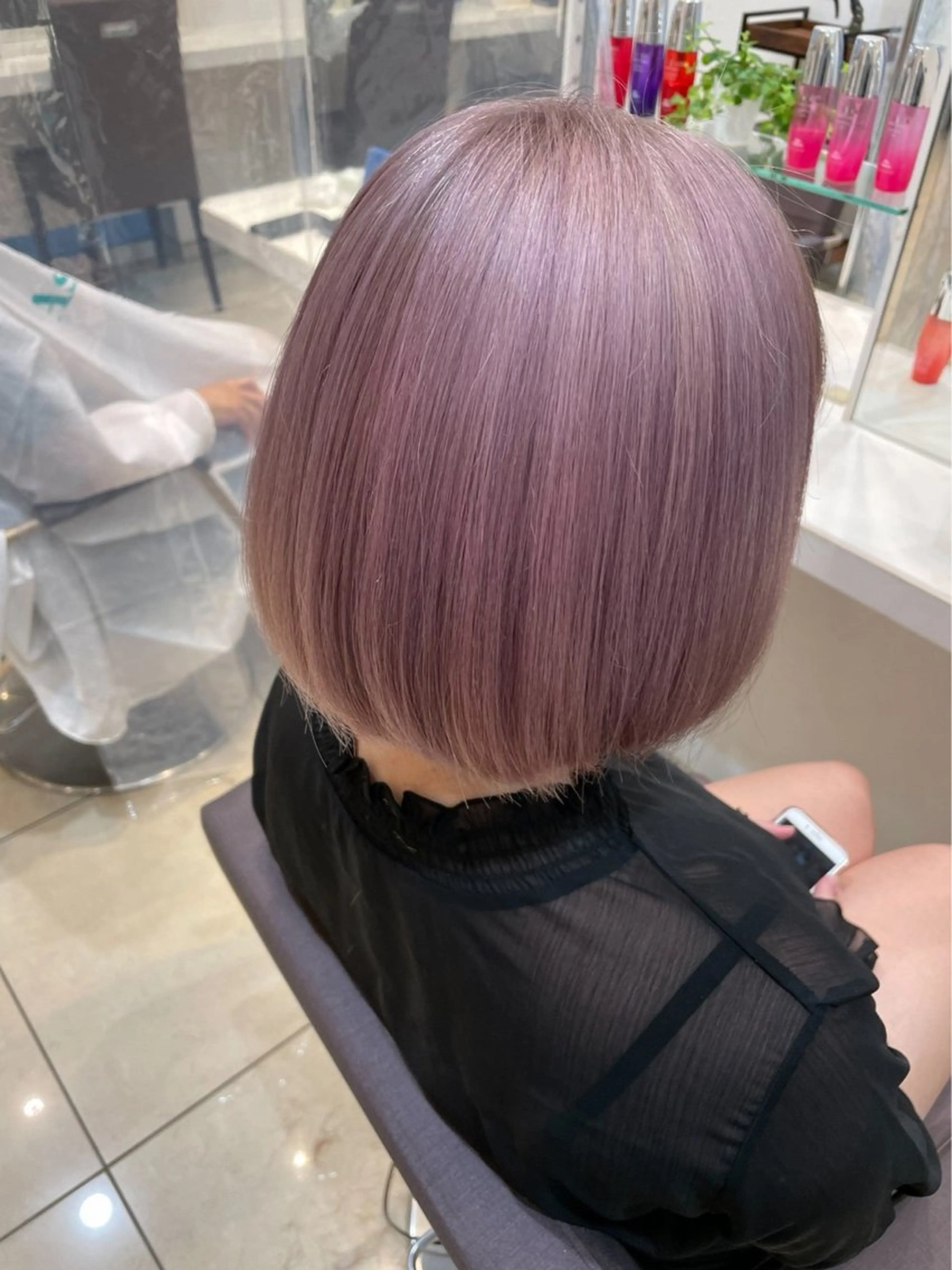 ショート カラー ラベンダーカラー ピンクカラー ピンクラベンダー カット ヘアカラー トリートメント 《ブリーチ/赤み消し /髪質改善》若松良樹のヘアスタイル