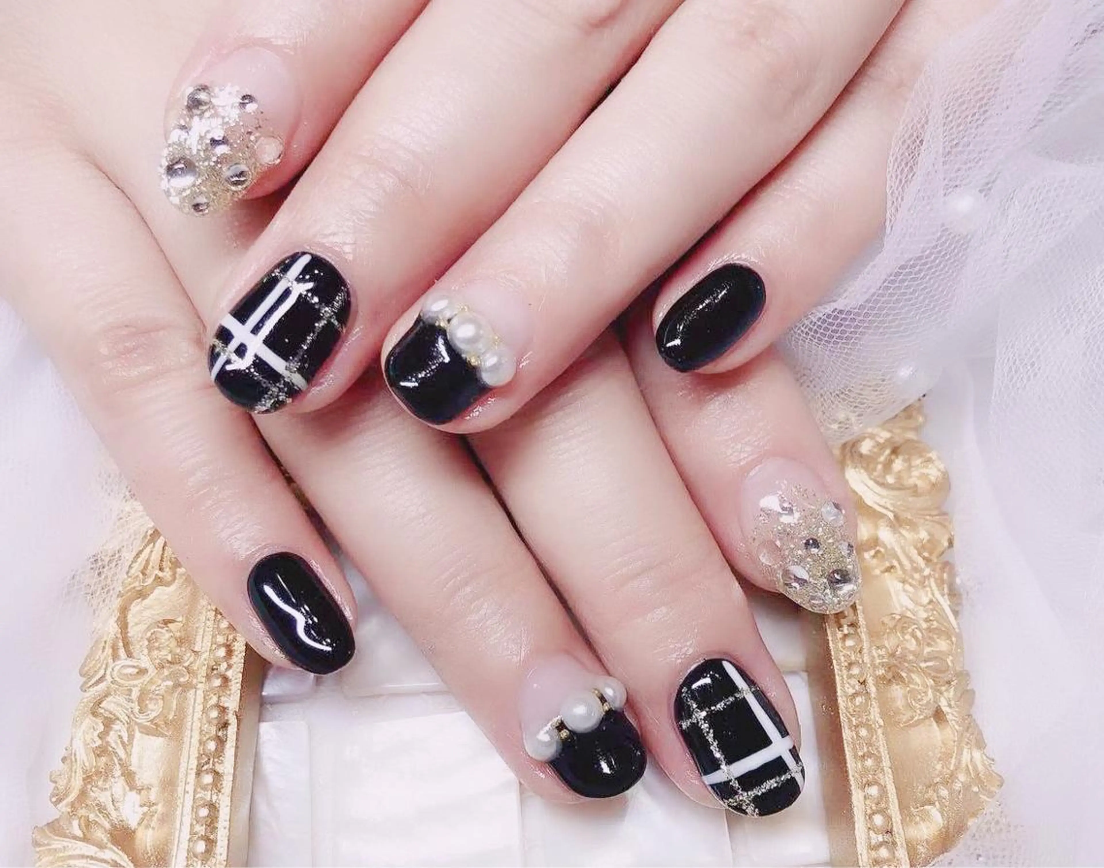 ネイル ハンドネイル マジック ミラーのネイルデザイン