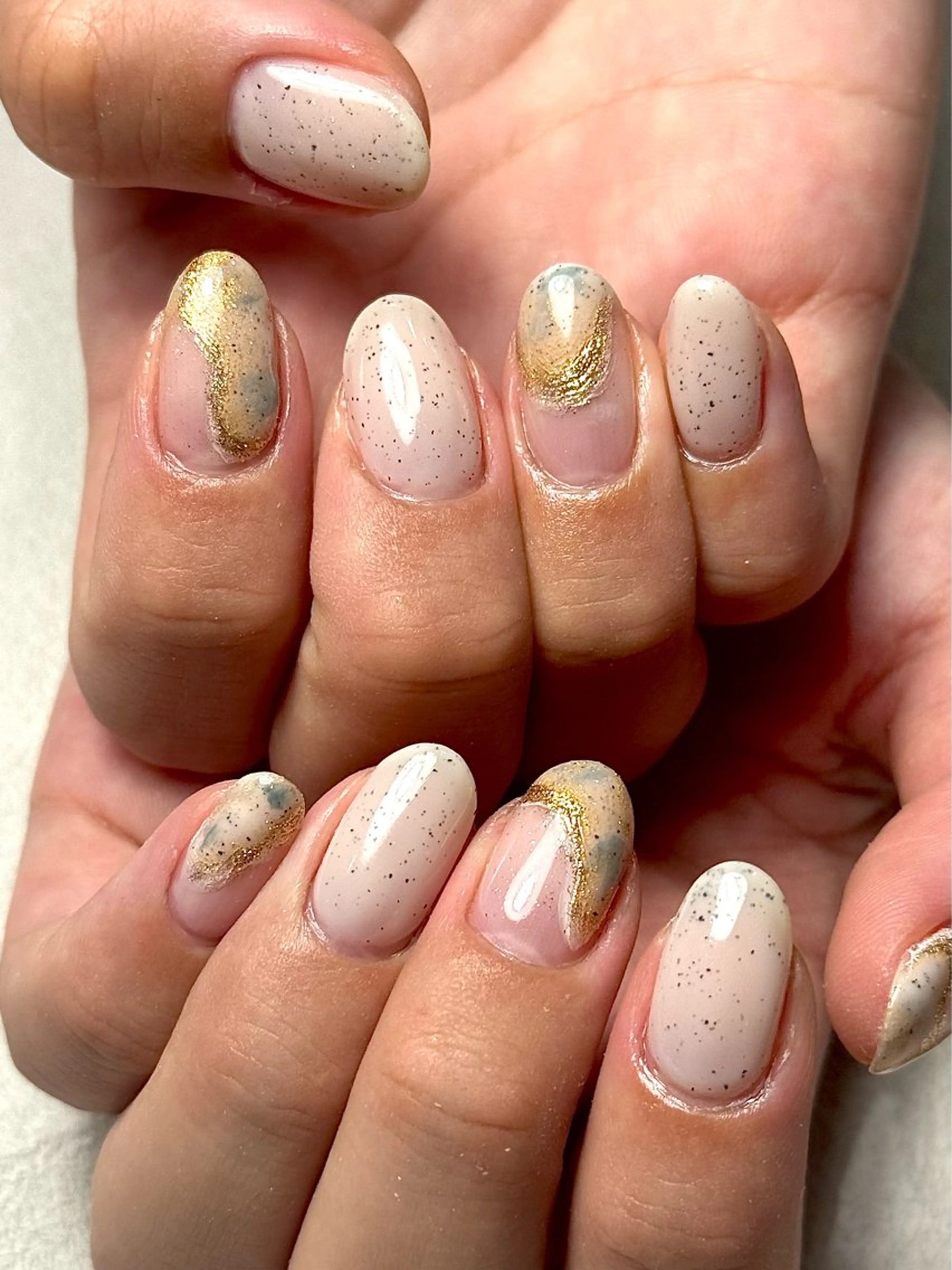 ネイル ニュアンスネイル 手描きアート🎨 tama|竹ノ塚のネイルデザイン