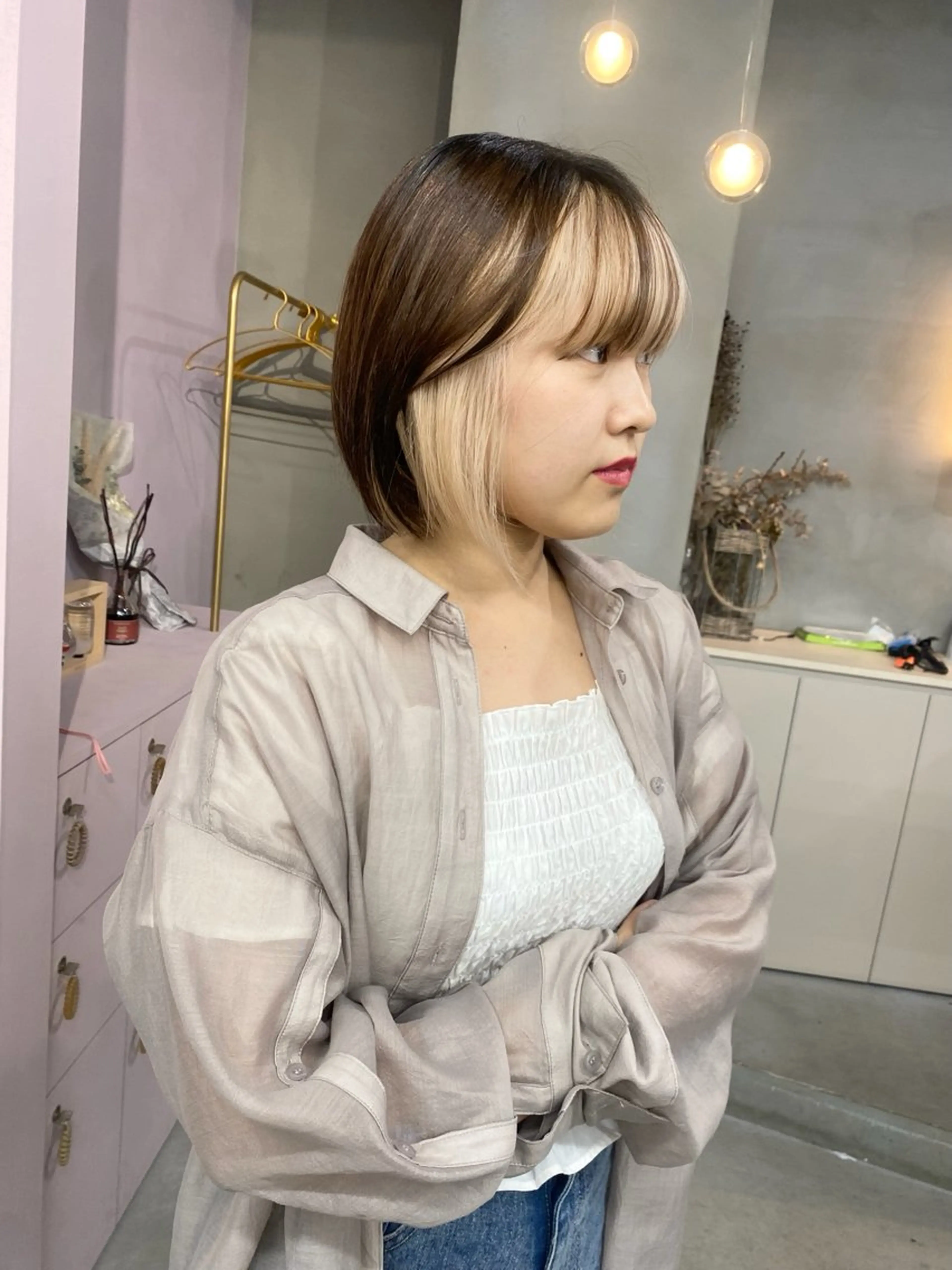 ショート カラー ヘアカラー 前橋 姫奈のヘアスタイル