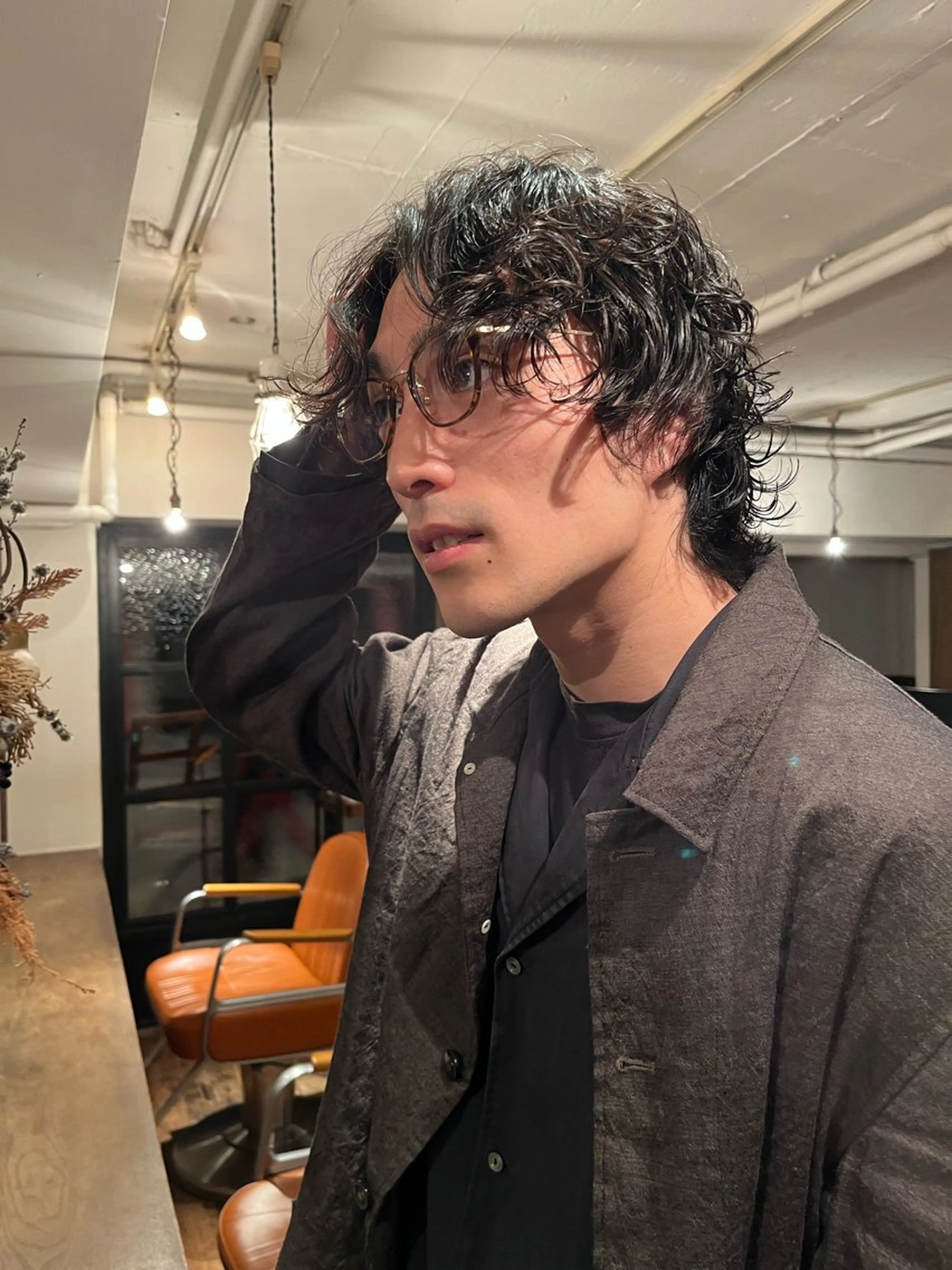 ショート パーマ メンズ メンズパーマ うざバング 🧸メンズカット 🧸conatsuのヘアスタイル