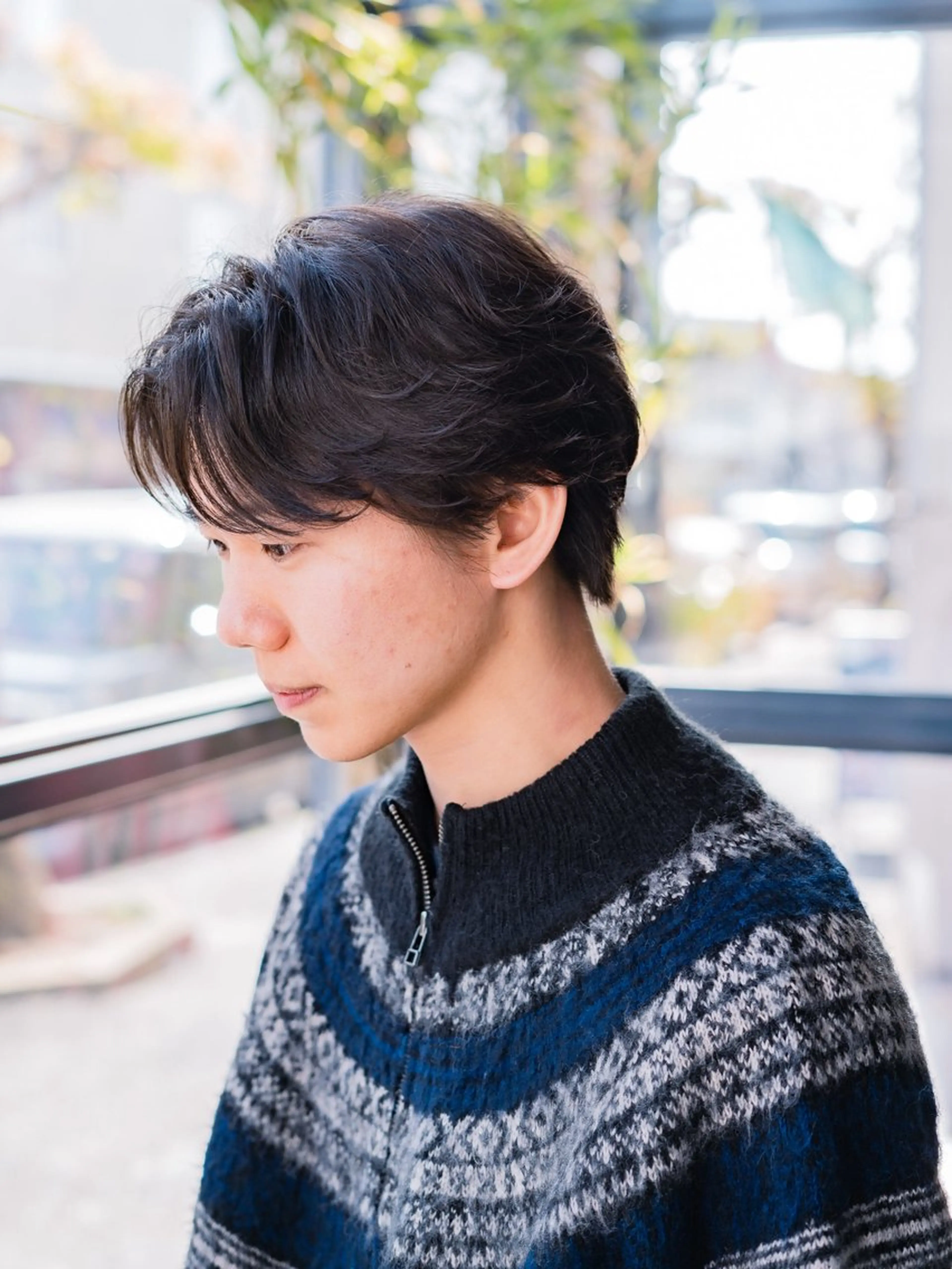 ショート パーマ メンズ フェザーパーマ メンズパーマ 難波 侑希のヘアスタイル