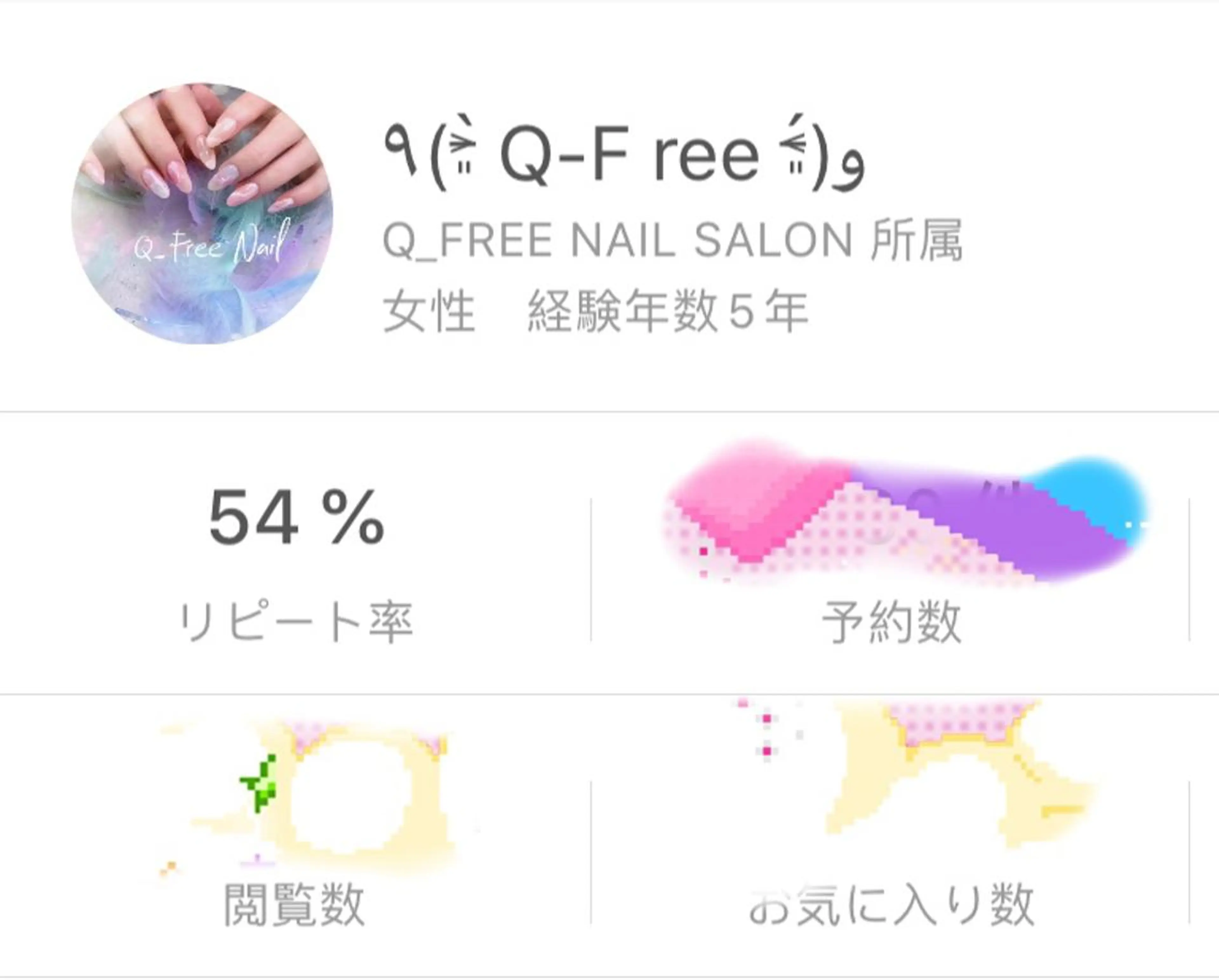 ロング カラー ネイル Q Free nailsのネイルデザイン