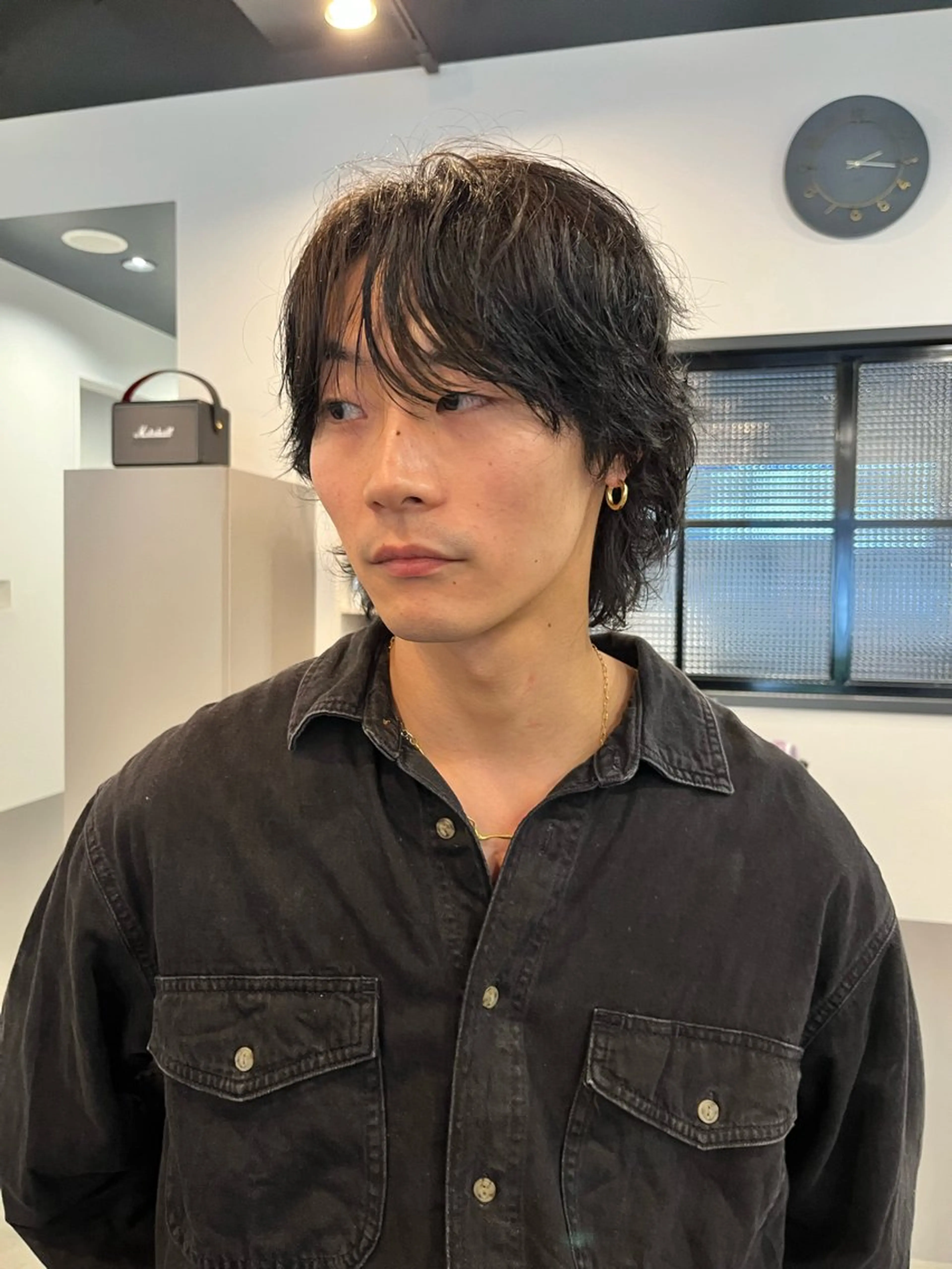 ミディアム パーマ メンズ ミディアムパーマ メンズブリーチ メンズパーマ カット パーマ トリートメント dogstar小林諒 パーマ/レイヤーのヘアスタイル
