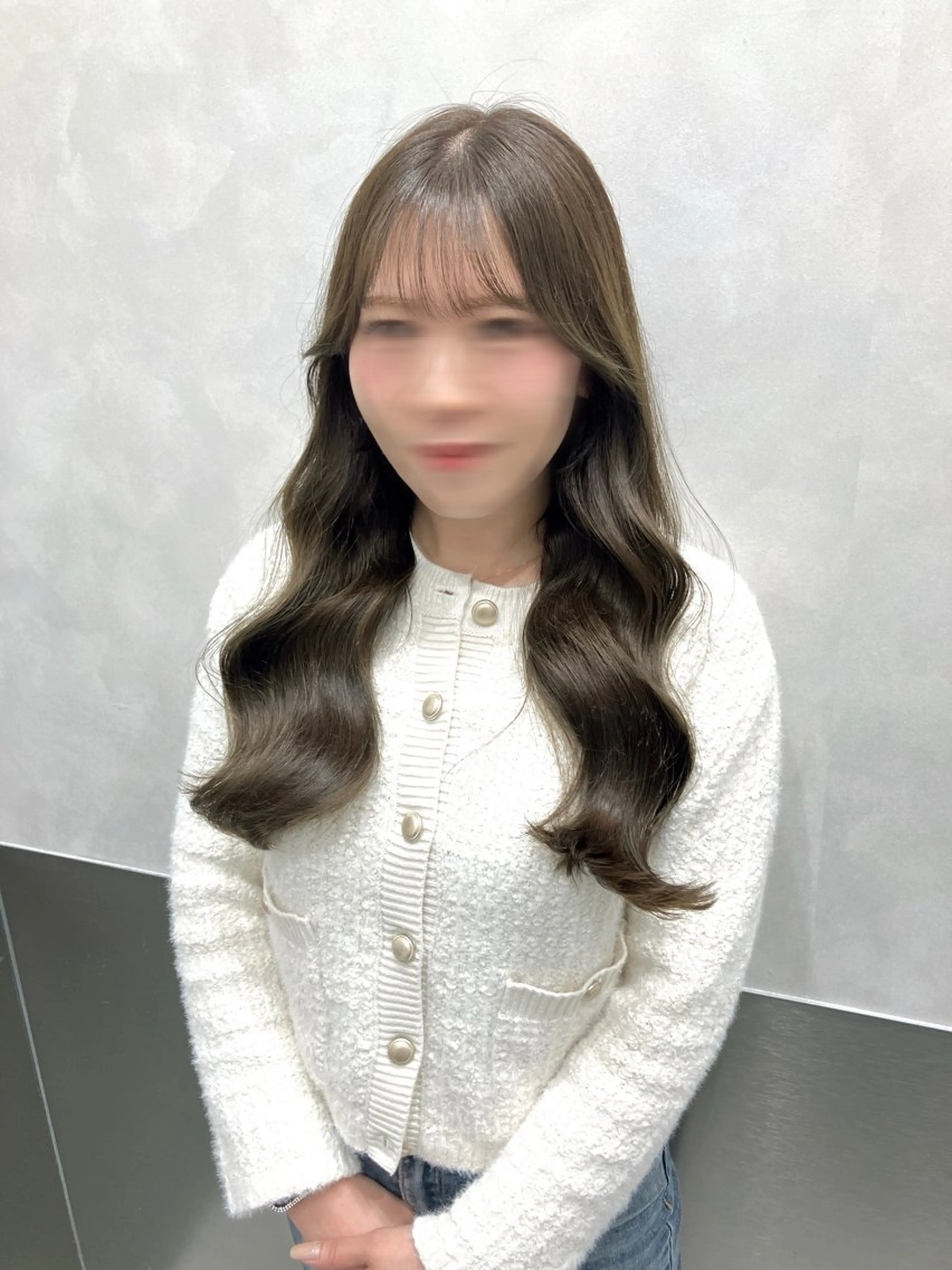 ロング カラー カット ヘアカラー トリートメント 💖ブリーチなし透明 感💖ASAHIのヘアスタイル