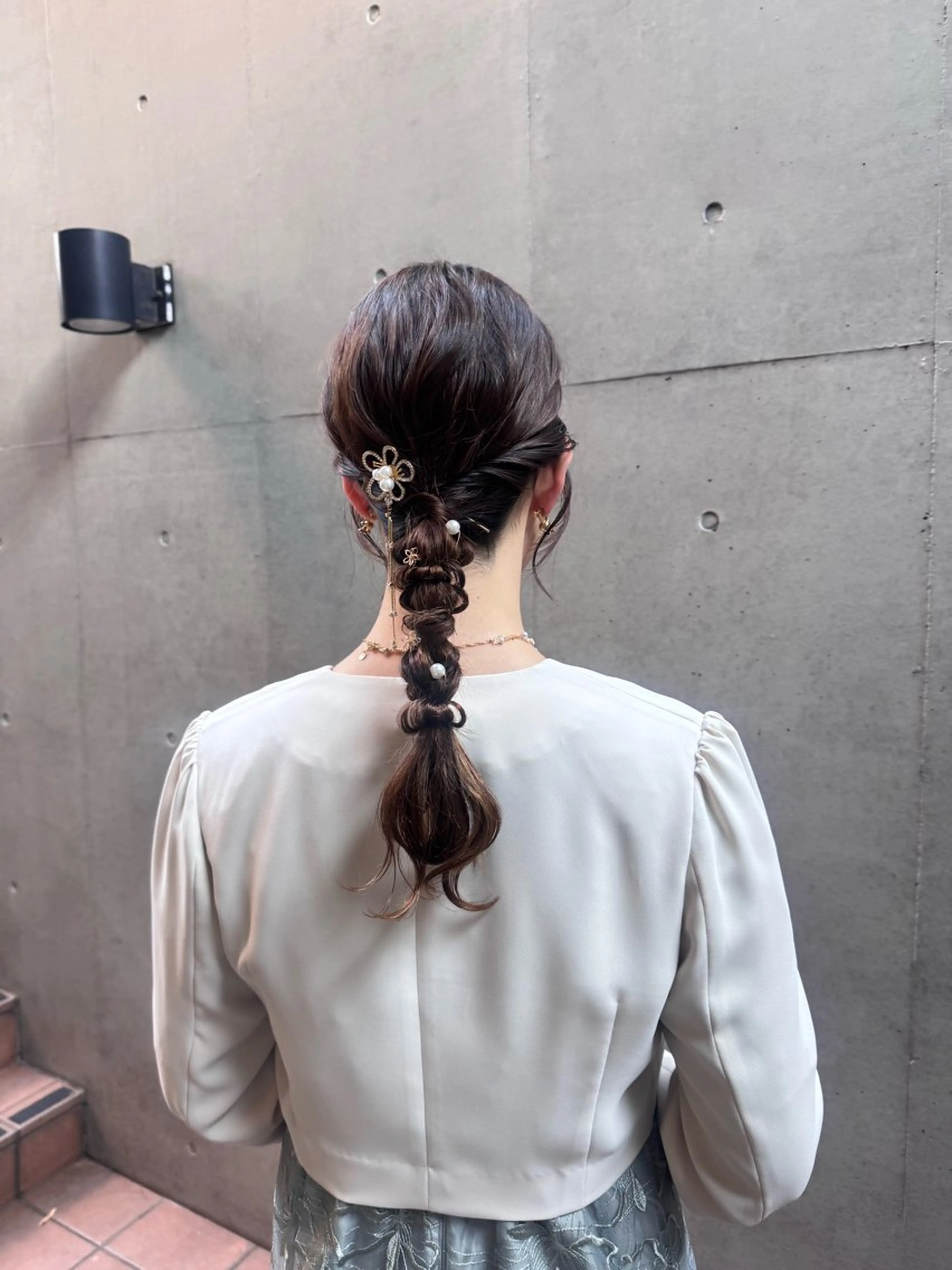 セミロング ヘアアレンジ ヘアセット 🎗️【ヘアセット 美眉】吉川玲🎗️のヘアスタイル