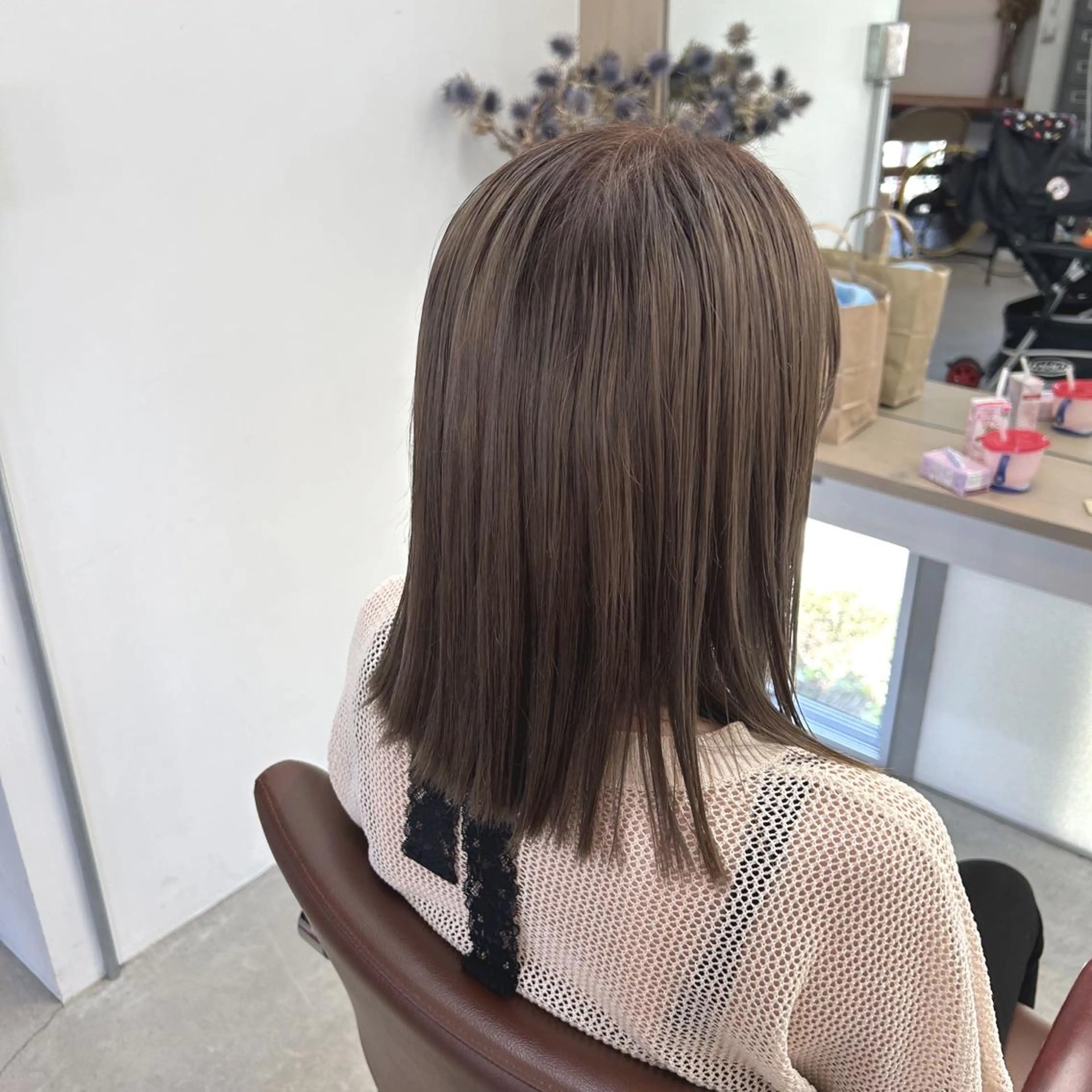 ミディアム ヘアカラー 綿貫 美雪のヘアスタイル