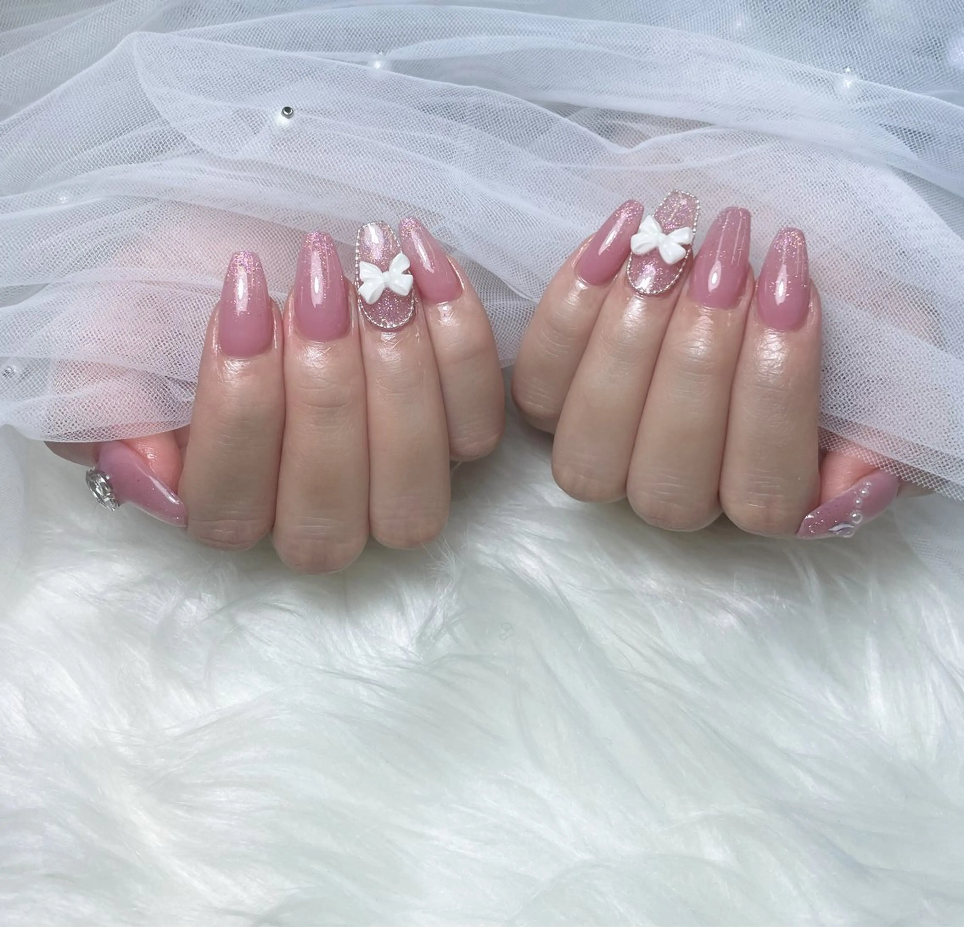 ネイル ジェルネイル ガーリー 韓国ネイル ニュアンスネイル シンプルネイル ハンドネイル King Nail_Salonのネイルデザイン