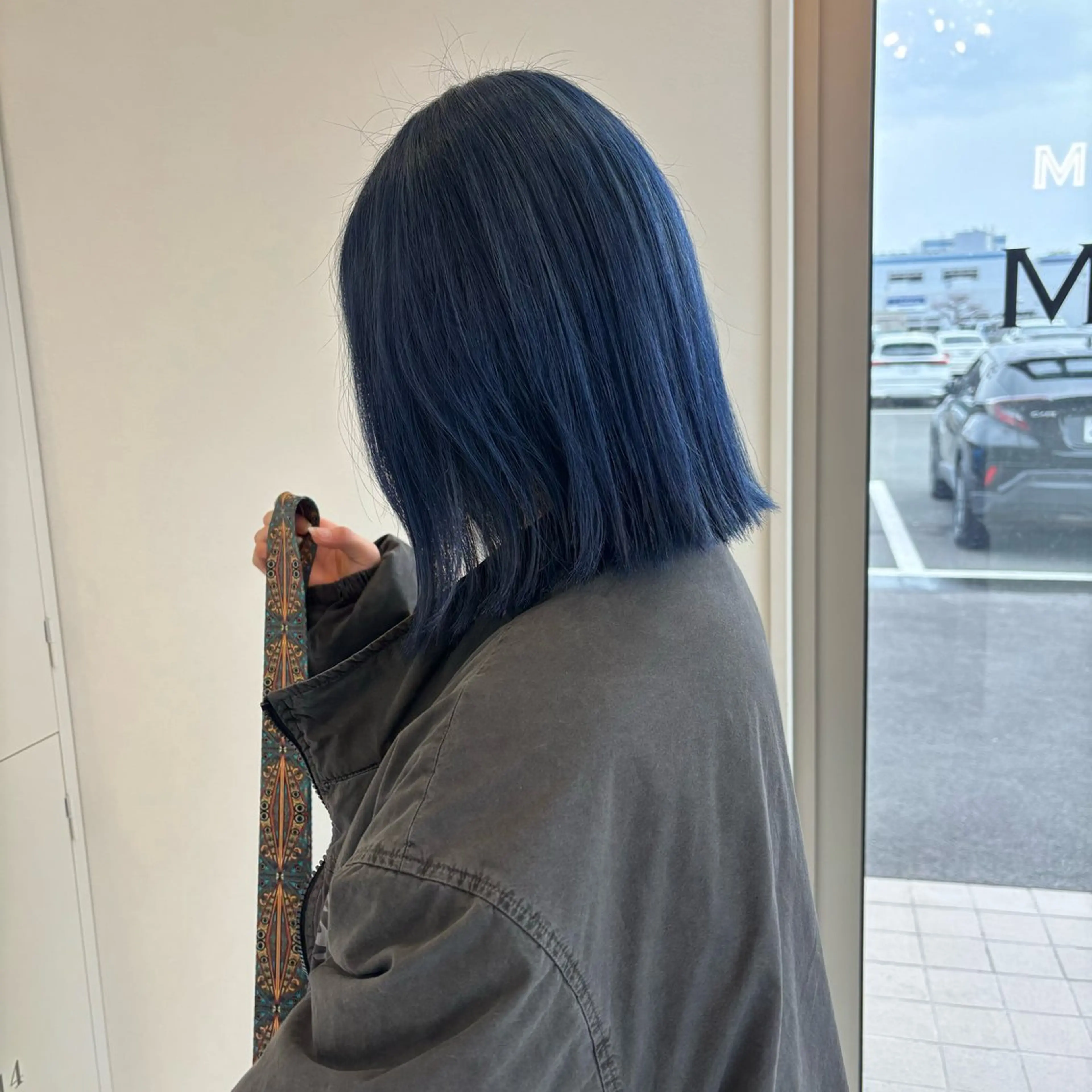 ミディアム ミディアムパーマ ハイライト SOYON船橋店 西澤元気のヘアスタイル