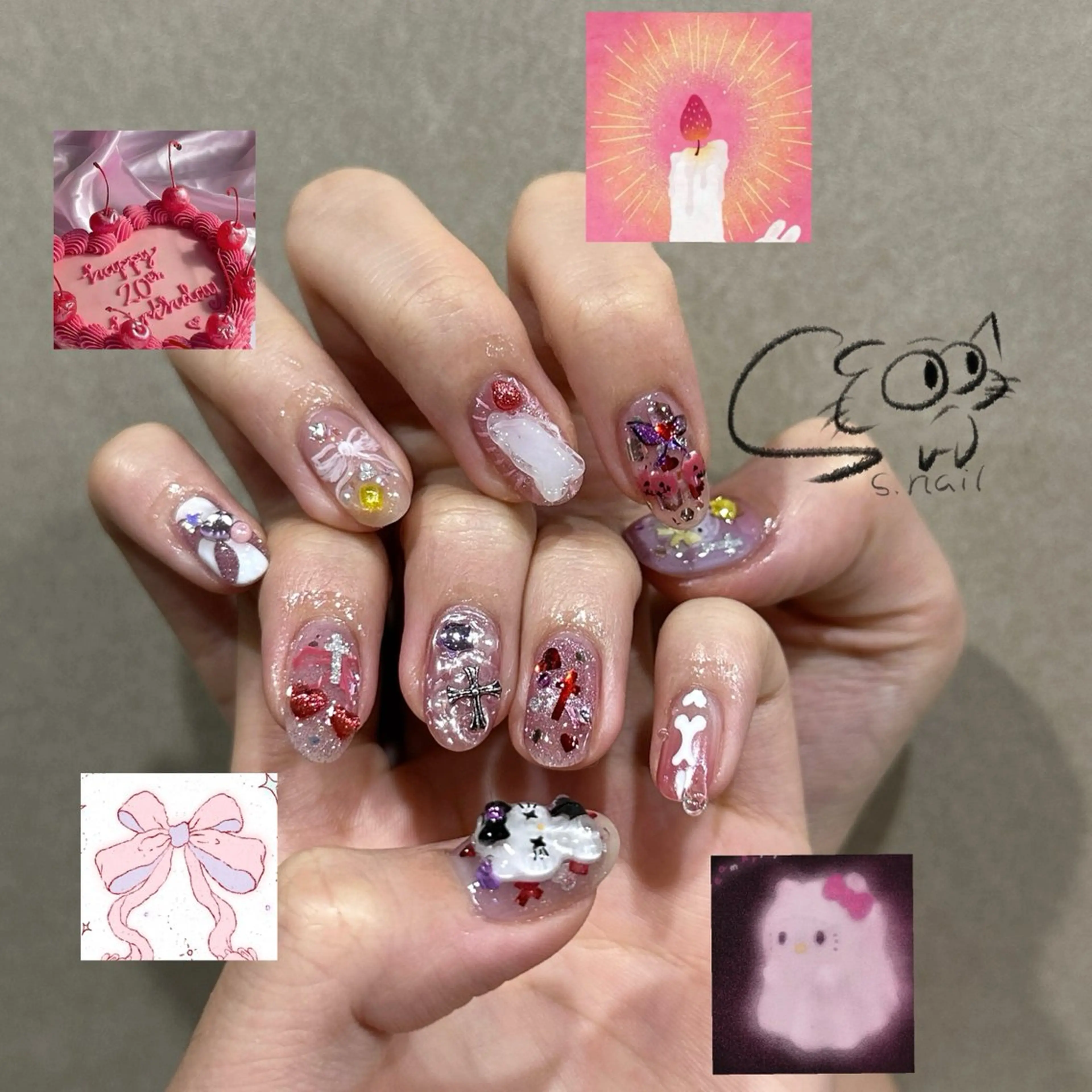 ネイル アートネイル チークネイル フレンチネイル グラデーション マグネットネイル S.nail _のネイルデザイン