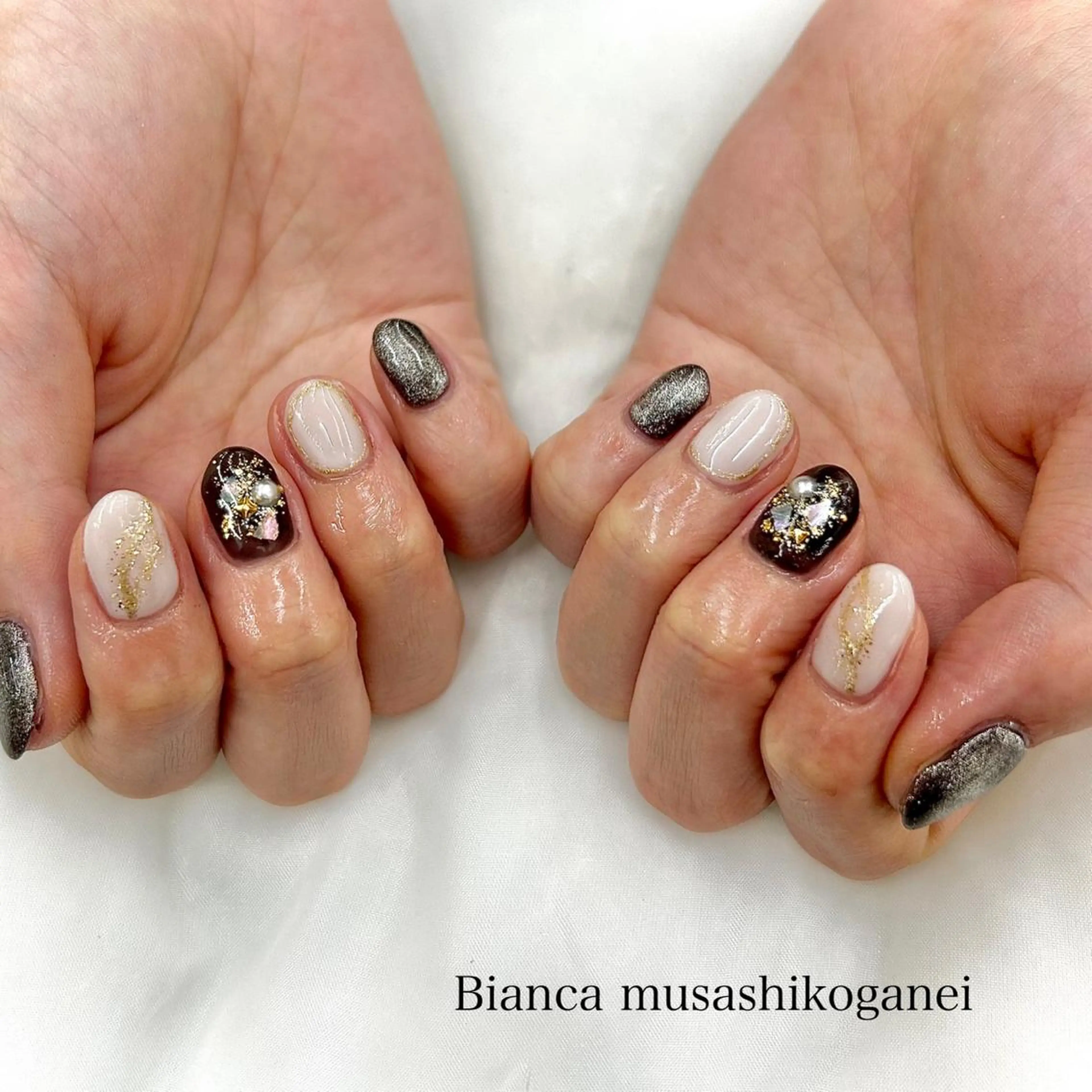 ネイル ハンドネイル Bianca 武蔵小金井　ほしののネイルデザイン