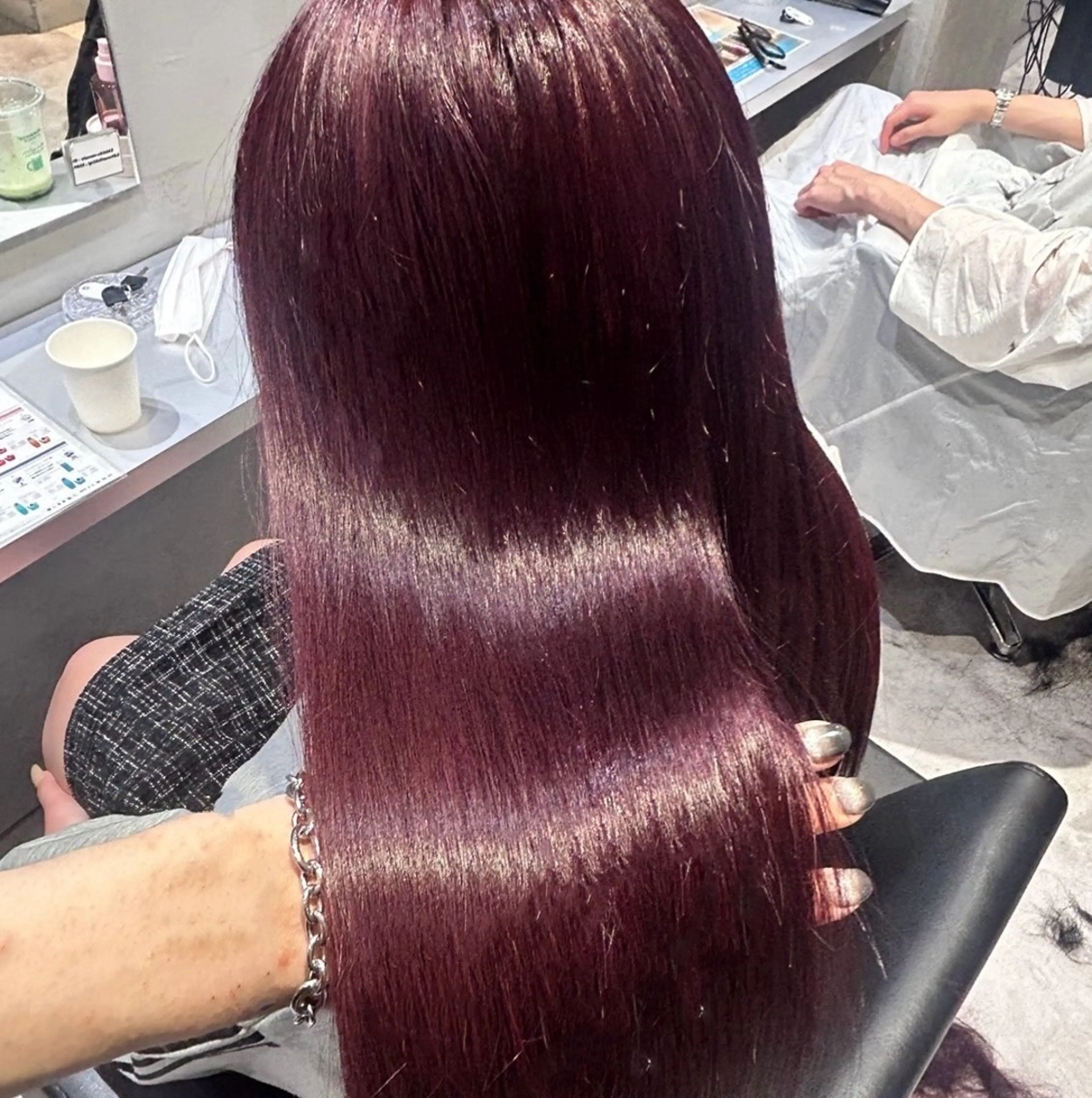 ロング カラー ヘアカラー トリートメント 艶髪×透明感カラー ののかのヘアスタイル