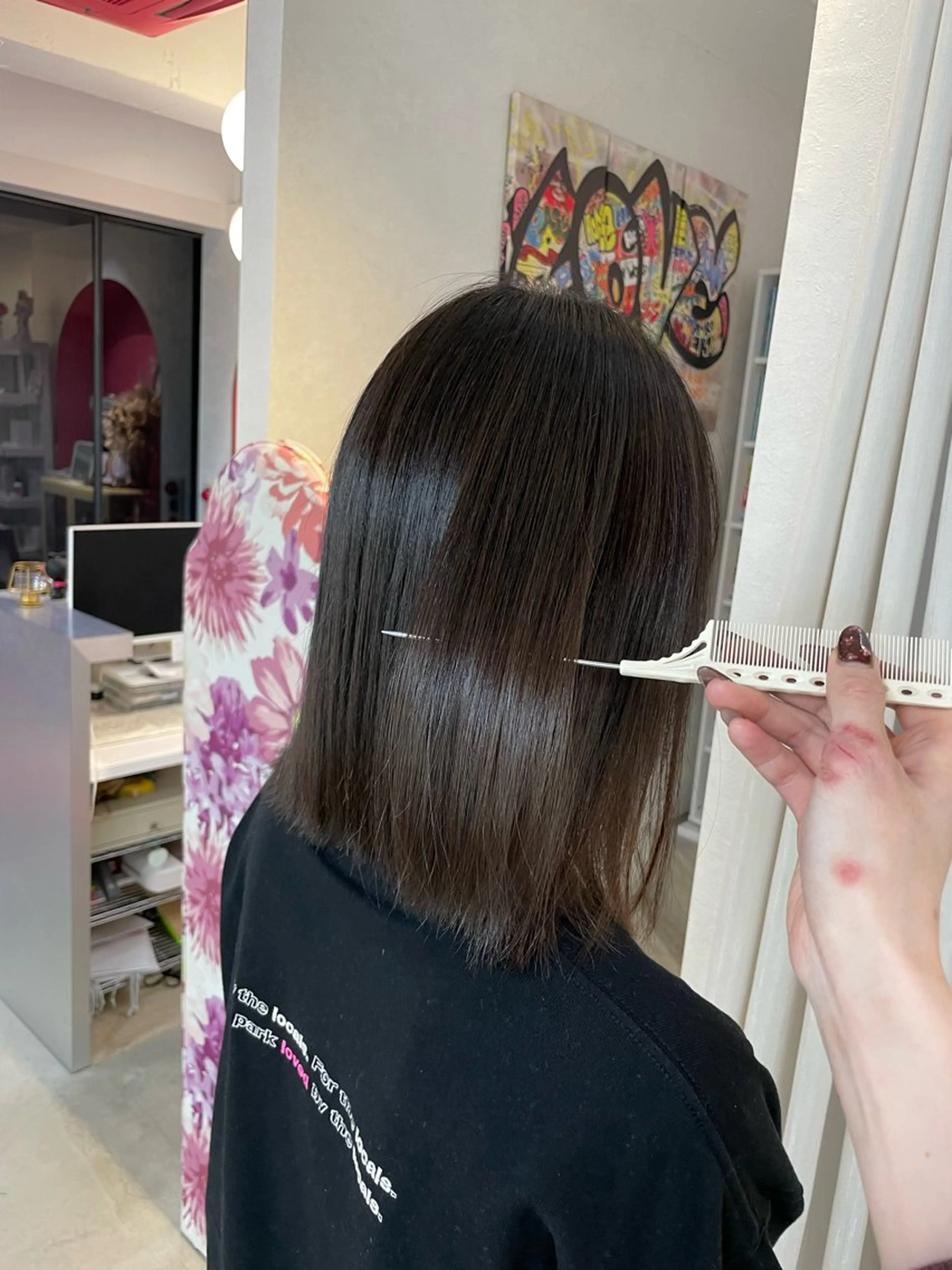 ミディアム 髪質改善 縮毛矯正 安井まゆ _Box mico.のヘアスタイル