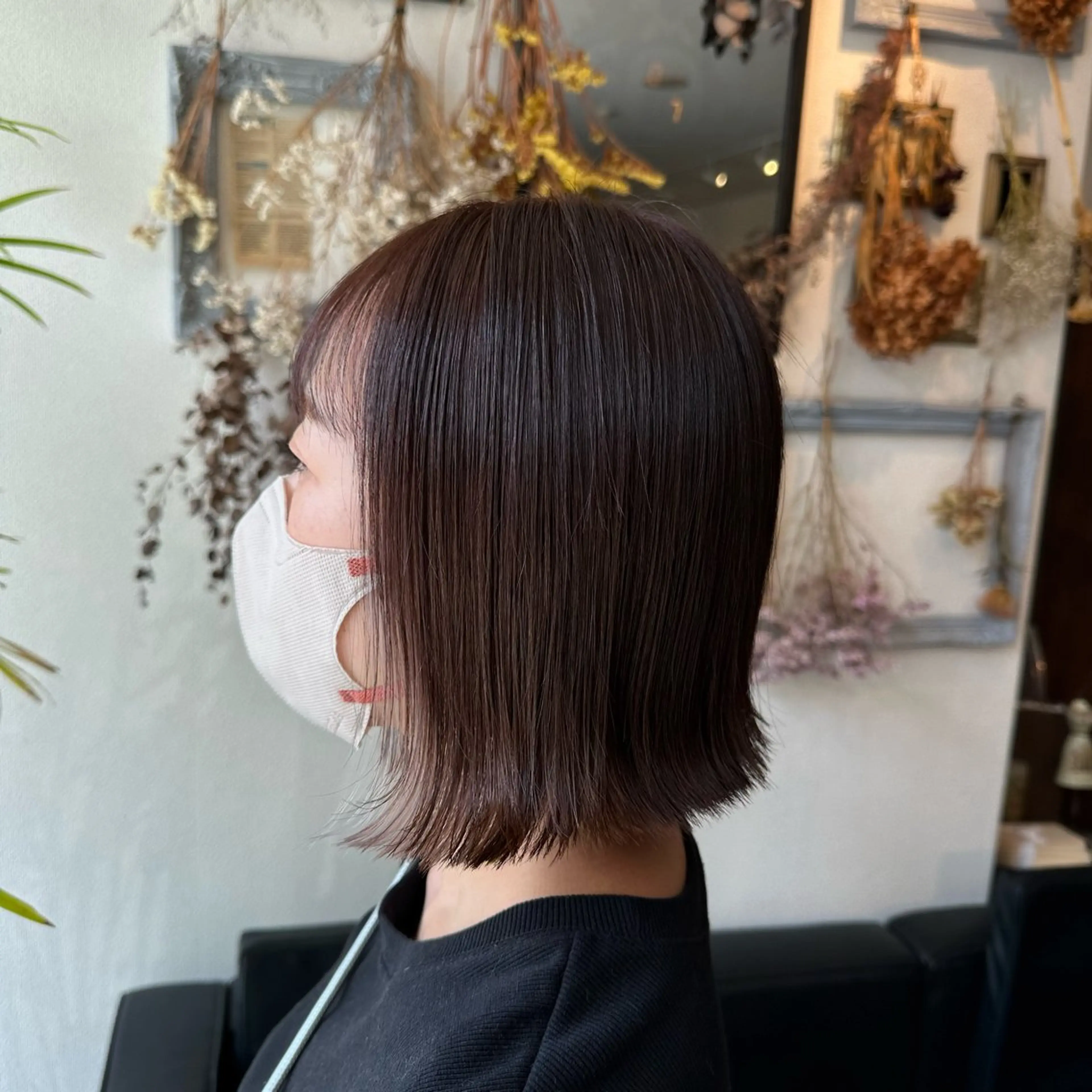 ミディアム カラー ボブ カット トリートメント 大人女性の艶カット カラー/菊池柊真🌟のヘアスタイル