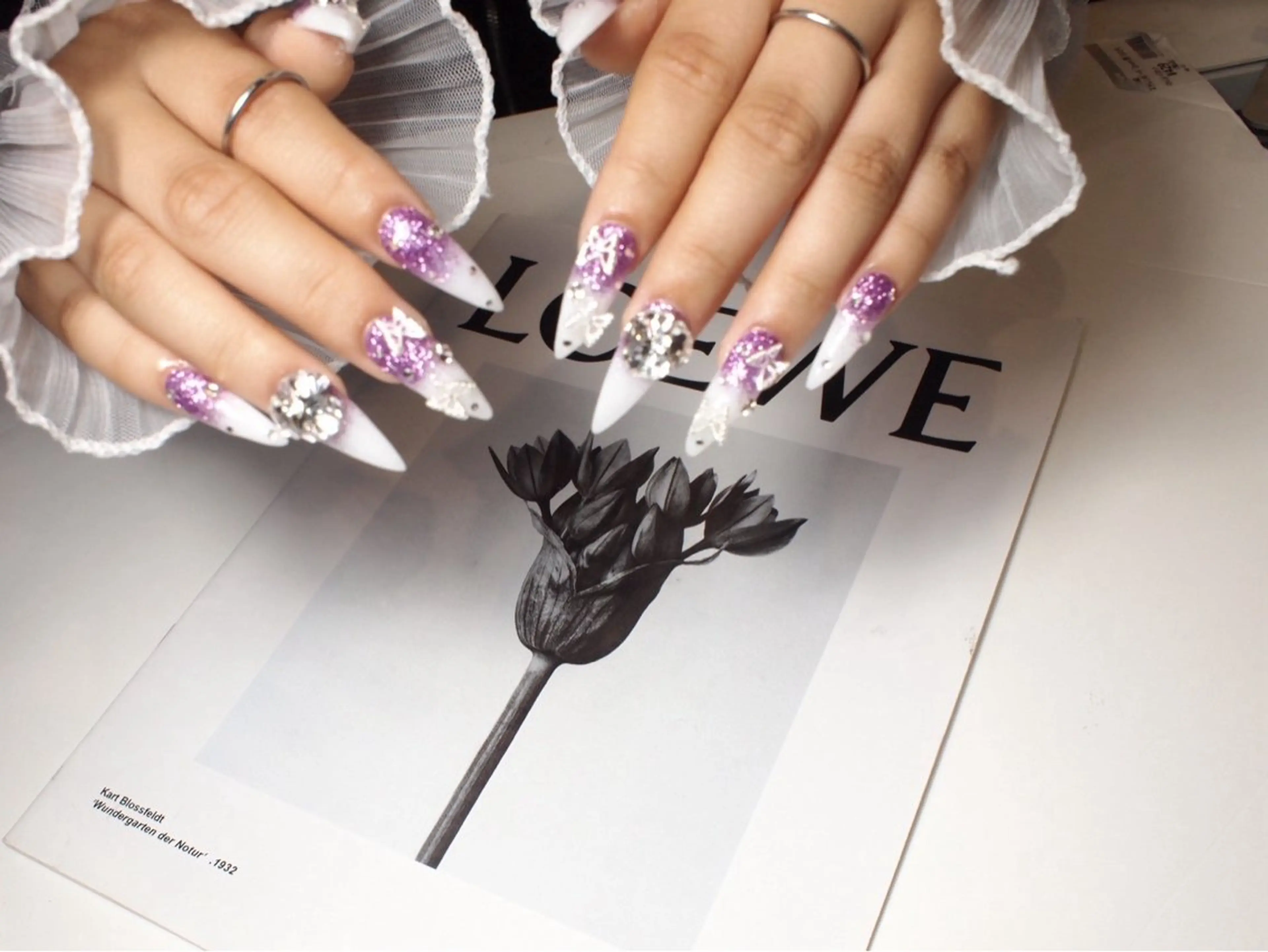 ネイル ラメ(グリッター) ラメグラデーション スカルプネイル 【ＯＲＧＡＮ】 nailのネイルデザイン