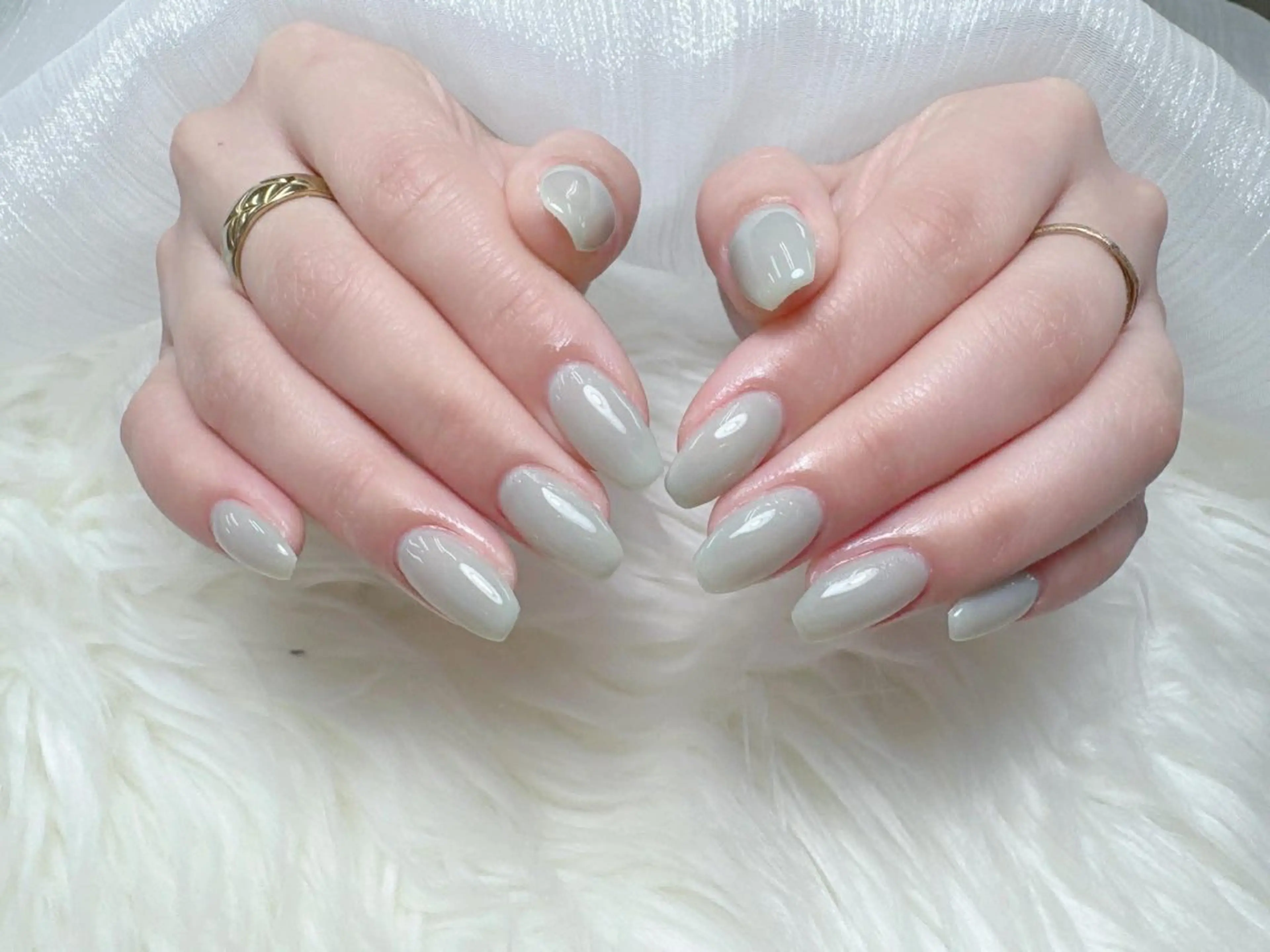 ネイル フレンチネイル グラデーション 韓国ネイル マグネットネイル ミラーネイル ハンドネイル Squen Nail 【持ち込みOK】のネイルデザイン