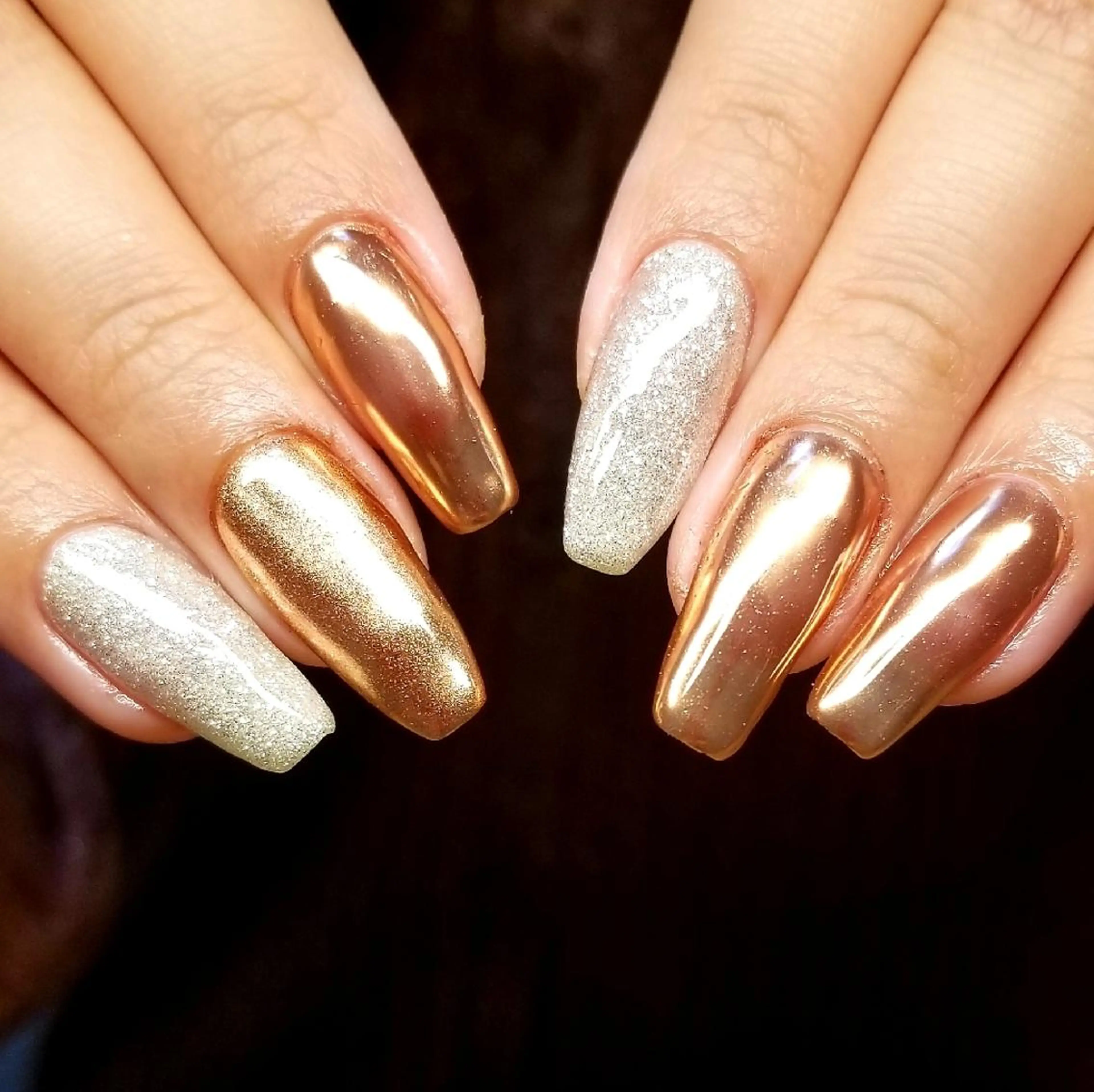 ネイル ラメ(グリッター) ハンドネイル L'instant  Nail Artzのネイルデザイン