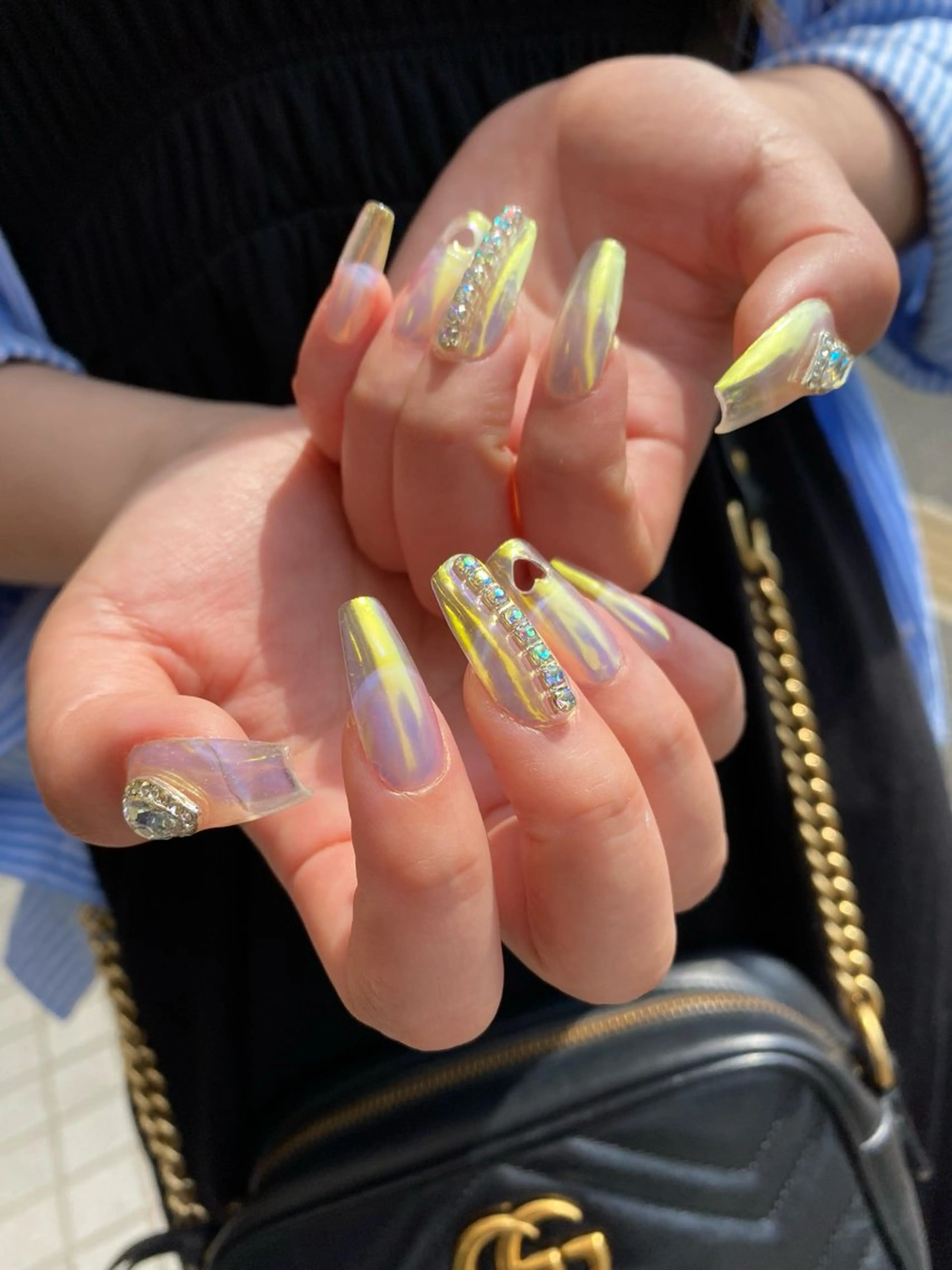 ネイル クリアネイル ジェルネイル ロングネイル ソフトジェル 夏ネイル NAILSTUDIO401所属・ジェルチップ長さだし 専門ネイルサロンのネイルデザイン