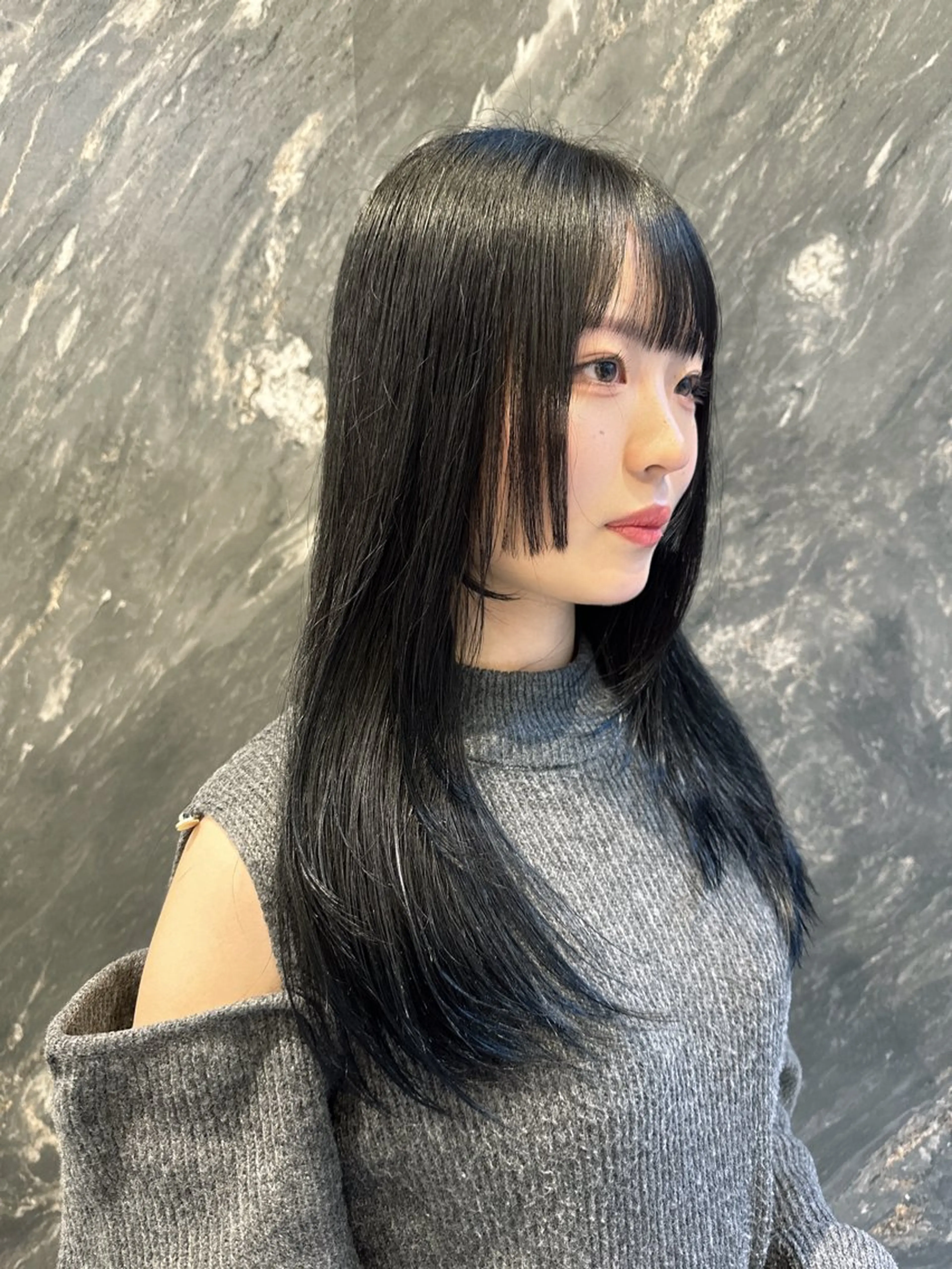 ロング 韓国風ヘア レイヤーカット カット トリートメント 🦋レイヤーカット ミドリカワ🦋のヘアスタイル