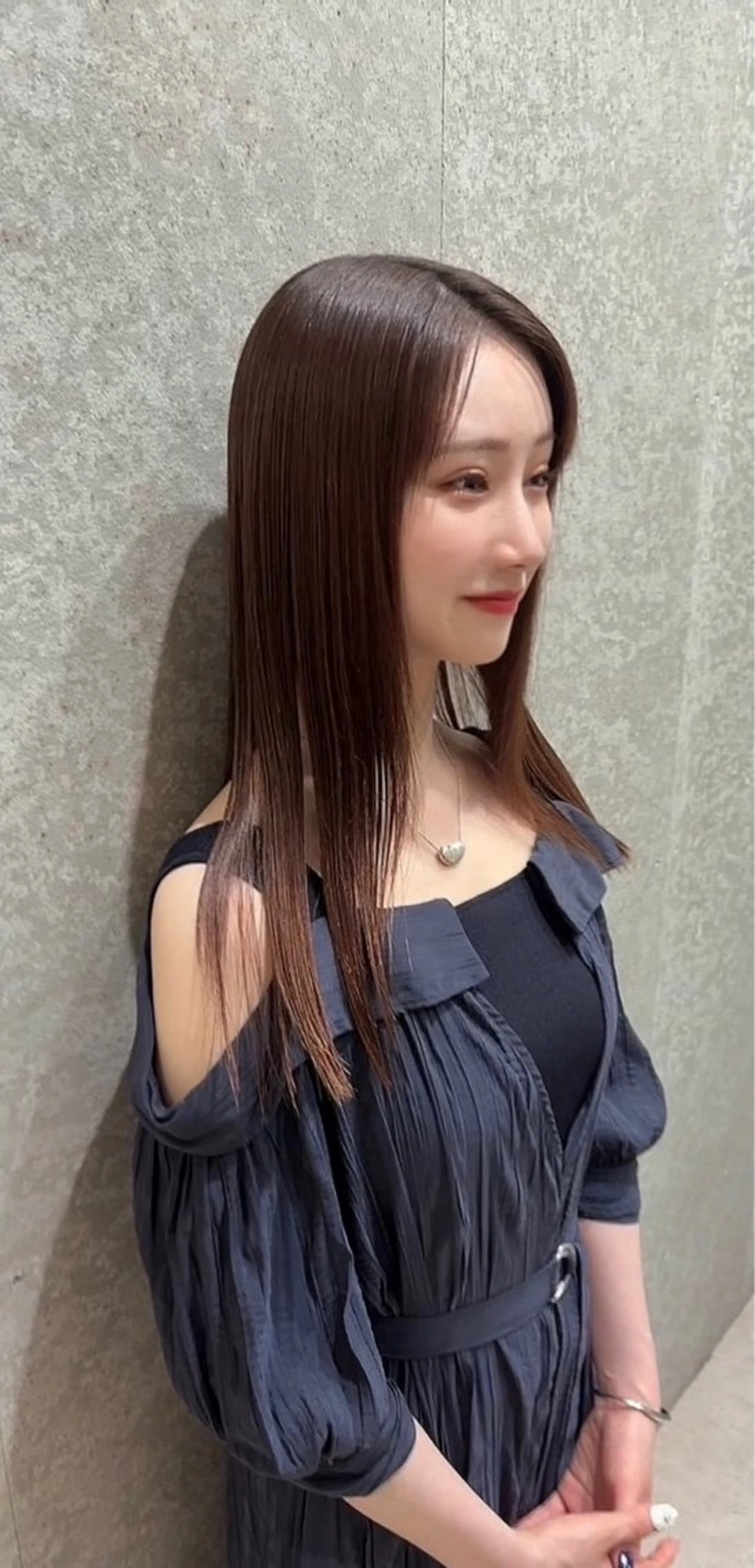 セミロング 髪質改善 トリートメント トリートメント ヘッドスパ 髪質改善ヘアケア 艶髪特化/上田のヘアスタイル