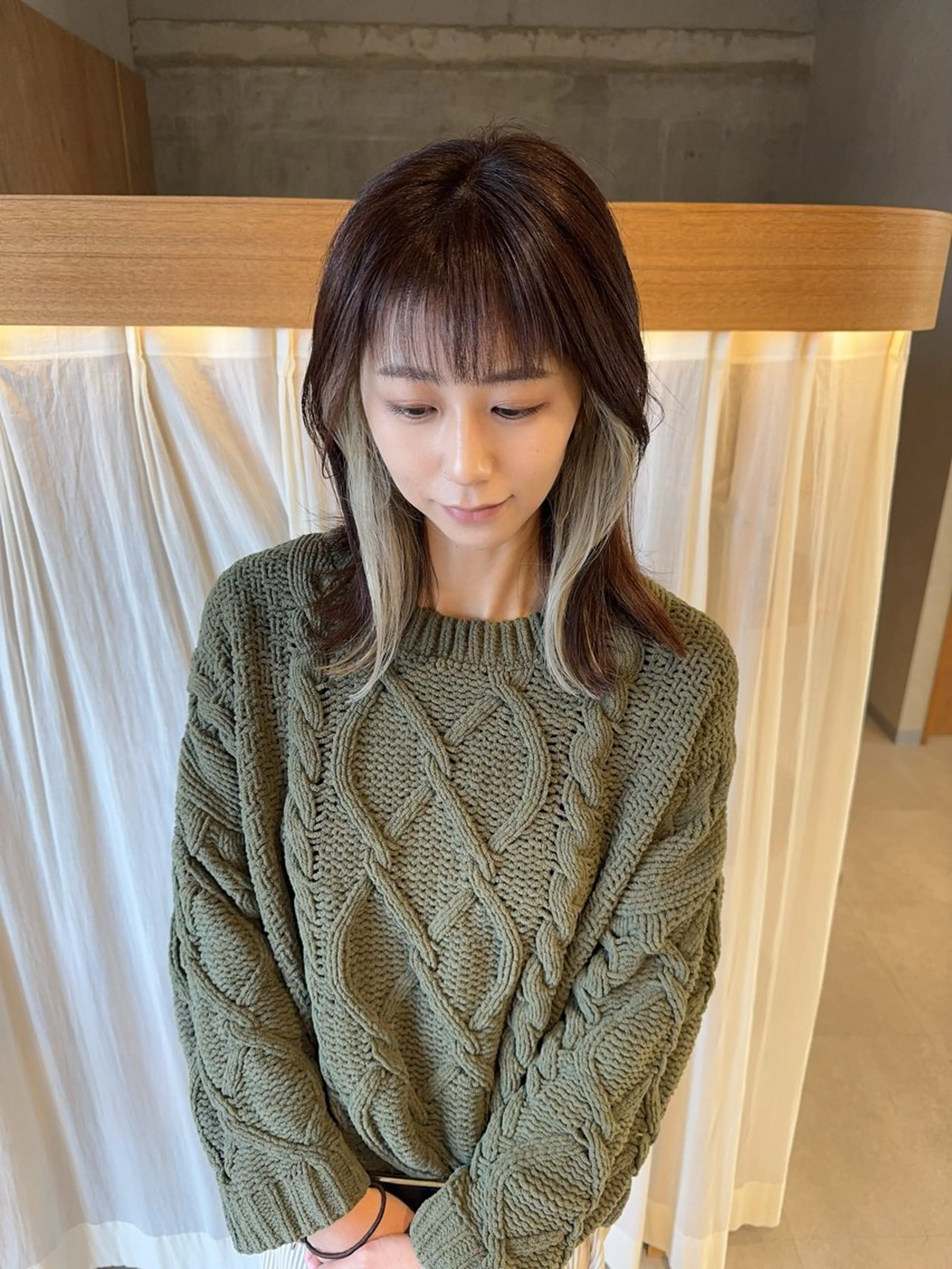 ミディアム カラー カット ヘアカラー トリートメント レイヤー/ボブパーマ /垢抜け/タクミのヘアスタイル