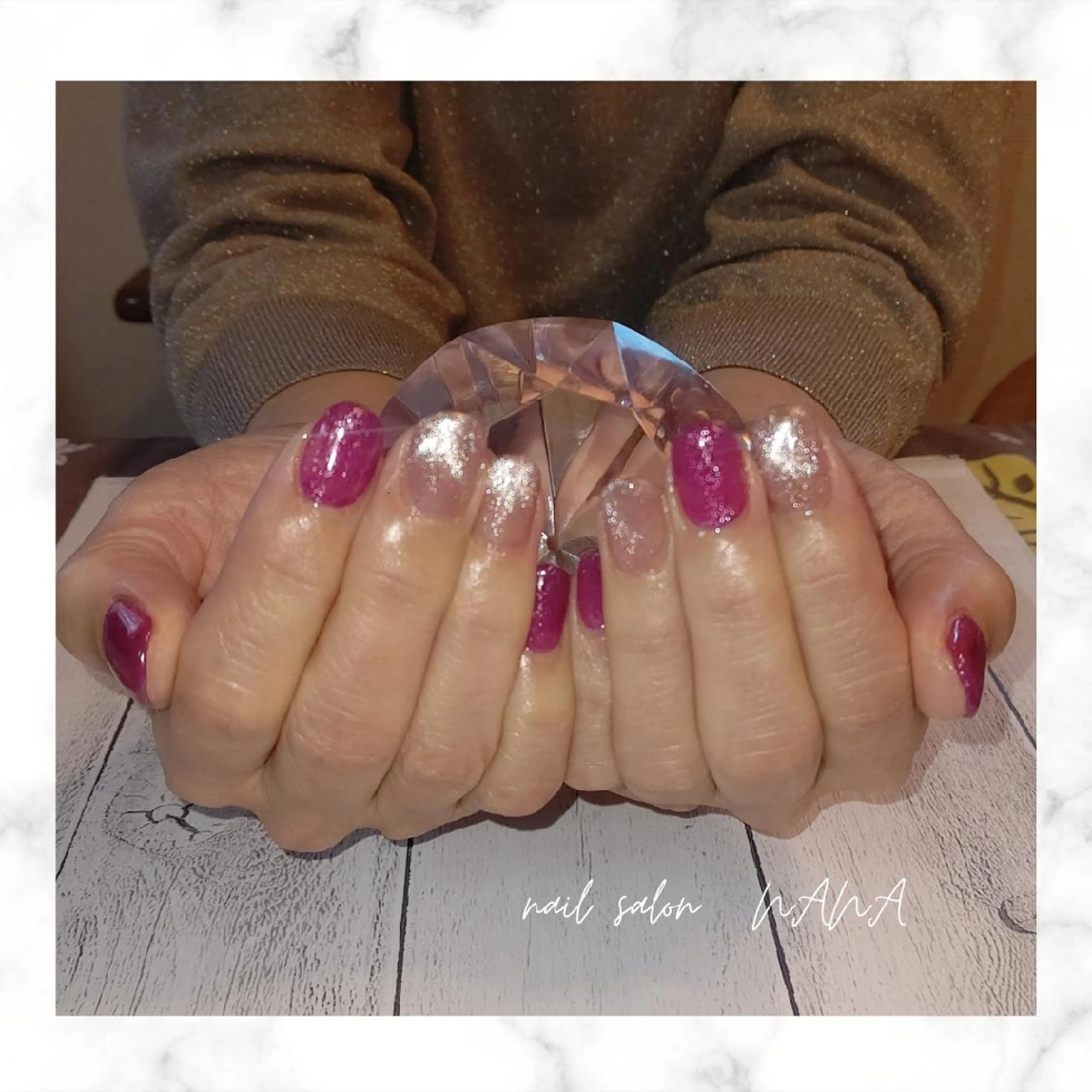 マグネットネイル💅〈10本〉 ハンドケア込み　オフ込の写真