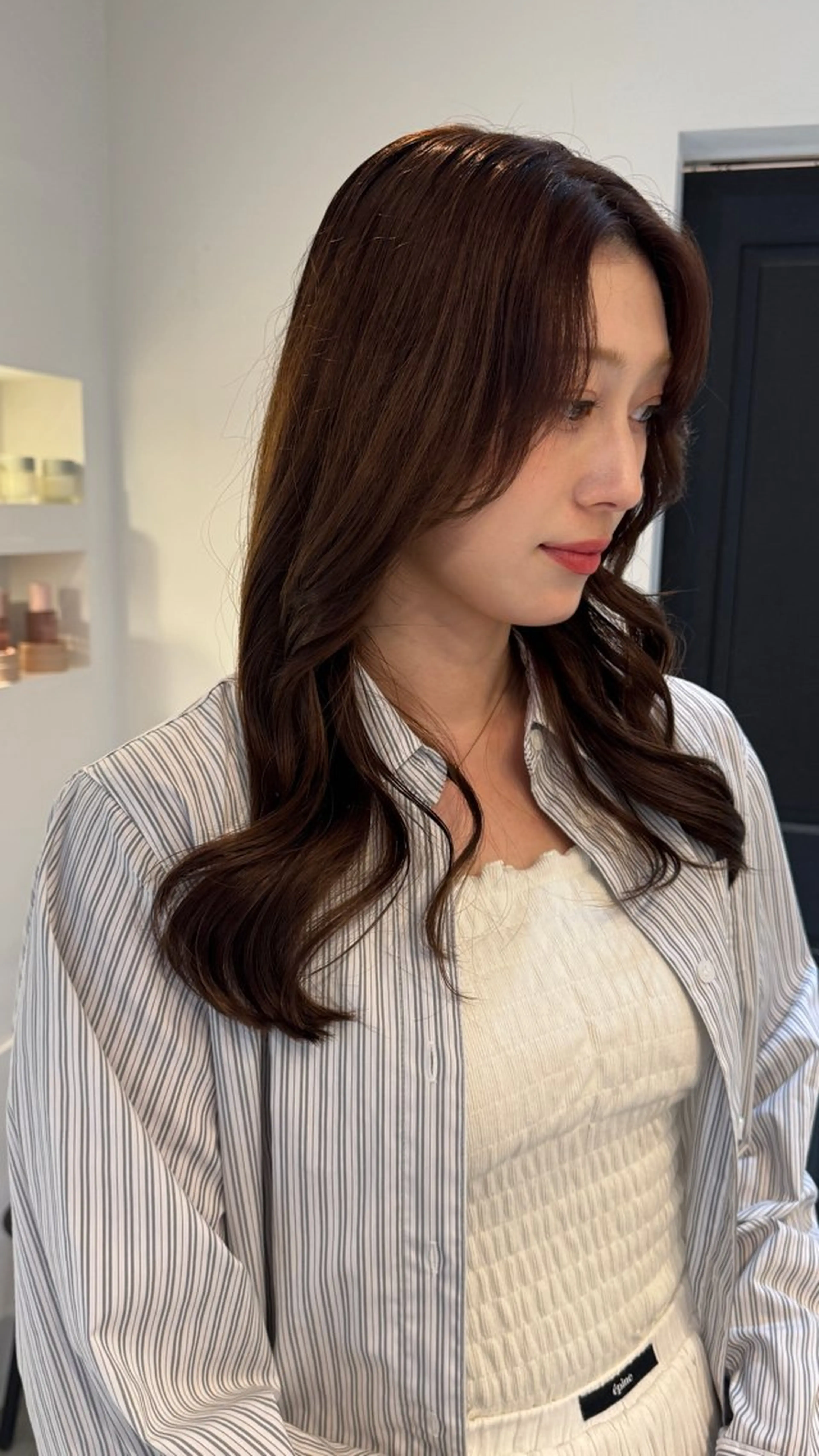 セミロング カラー ベージュカラー 華奈/オリーブ/ ベージュ/抜け感🥣のヘアスタイル