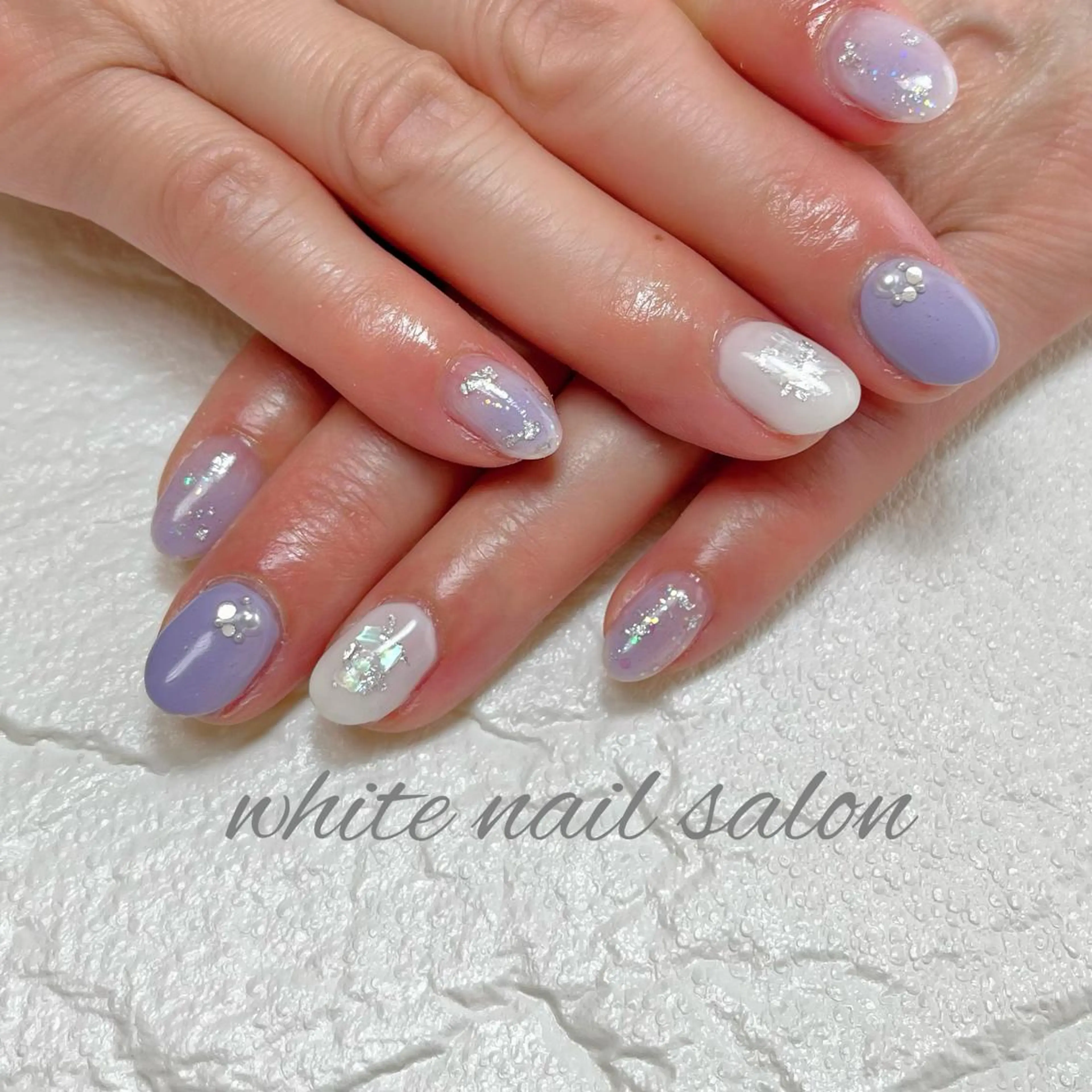 ネイル フットネイル ジェルネイル ハードジェル ラメ(グリッター) 持ち込み ハンドネイル white nail salonのネイルデザイン