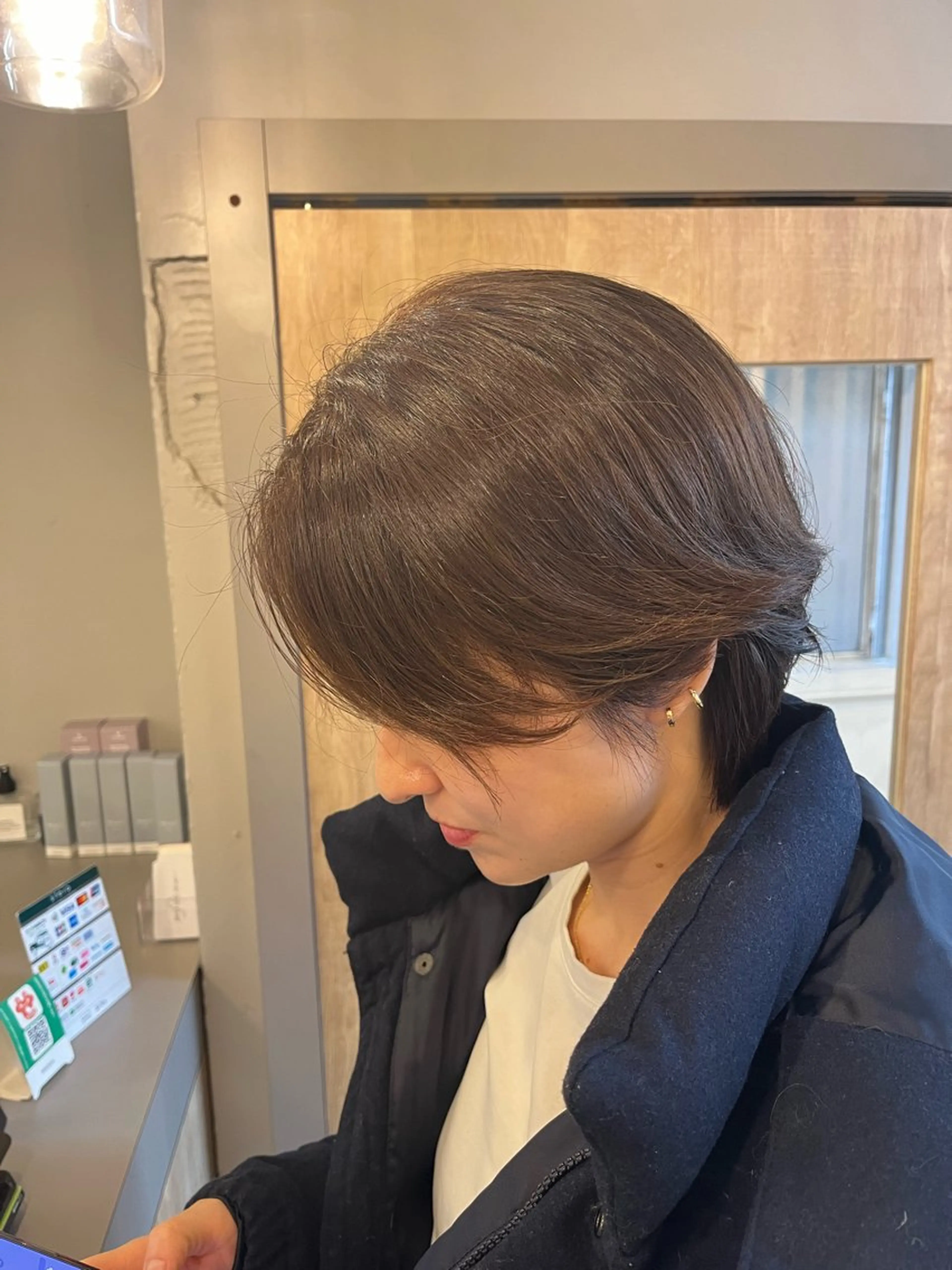 ショート ヘアカラー トリートメント 🫧艶感カラー/ あいり🤍のヘアスタイル