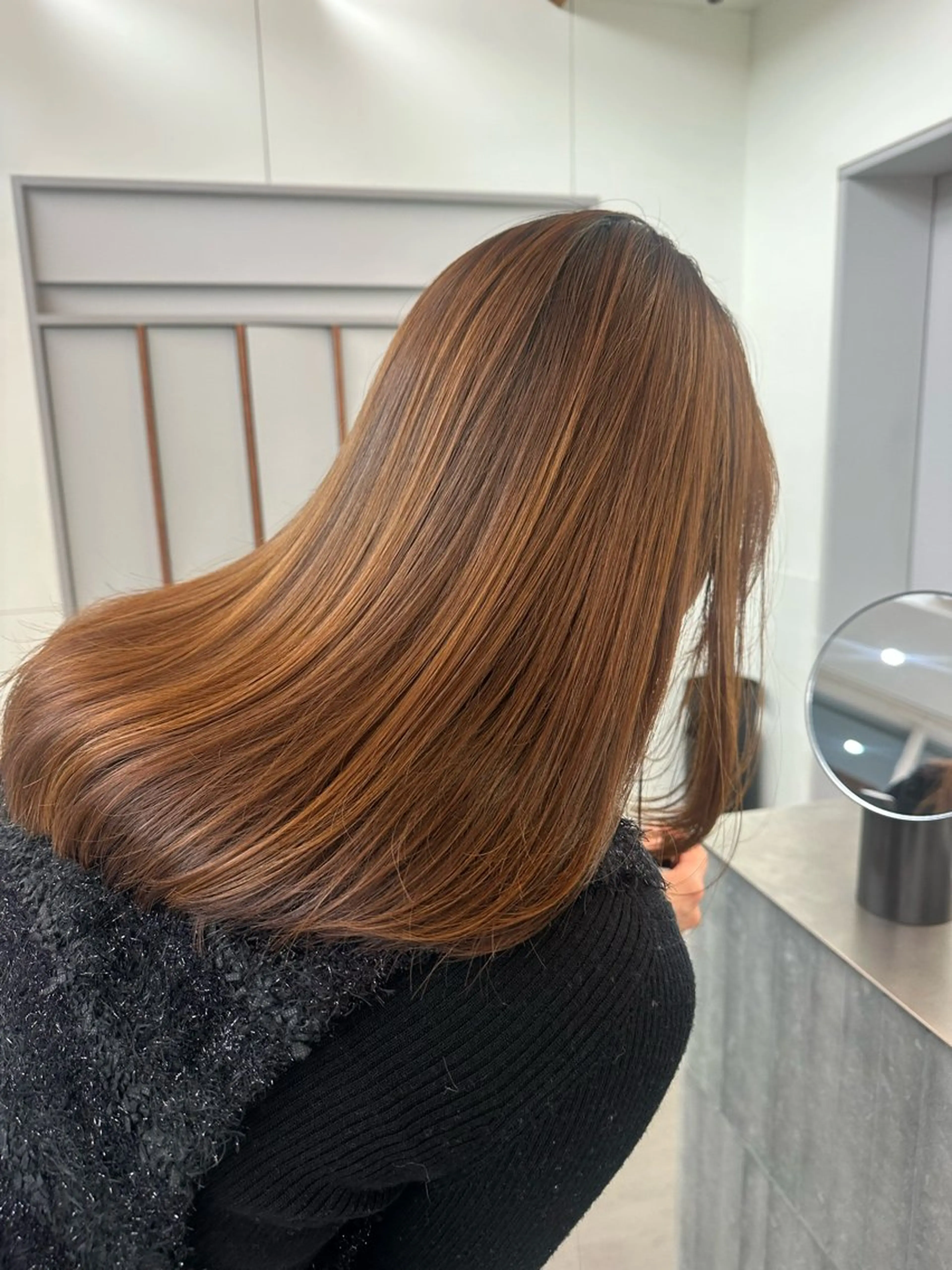 セミロング 顔周りカット レイヤーカット レイヤーカット‎🤍 /ともえ🤎🧸のヘアスタイル