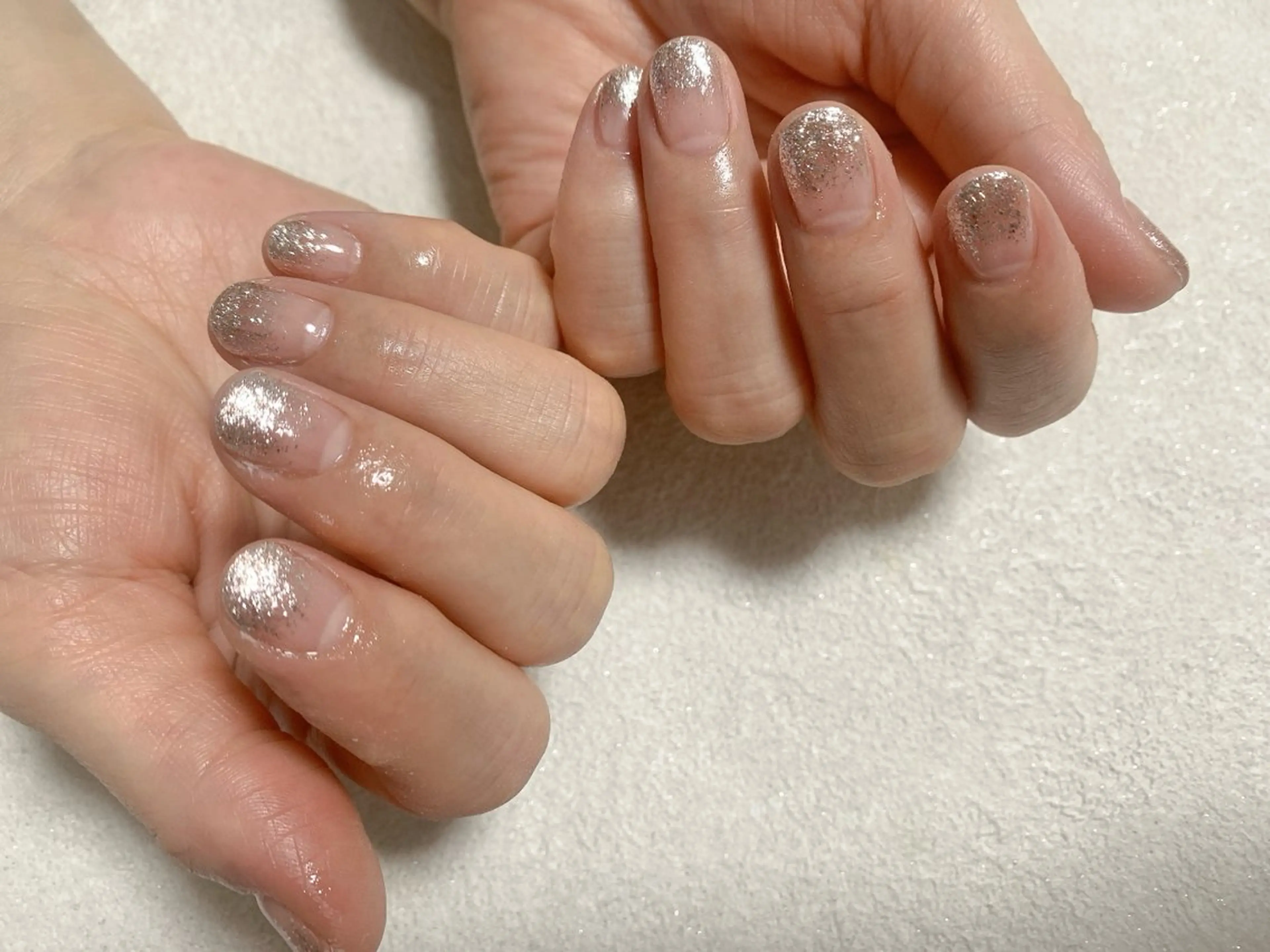 ネイル ジェルネイル グラデーション キラキラネイル 韓国ネイル ラメ(グリッター) kiki nail たまプラーザのネイルデザイン