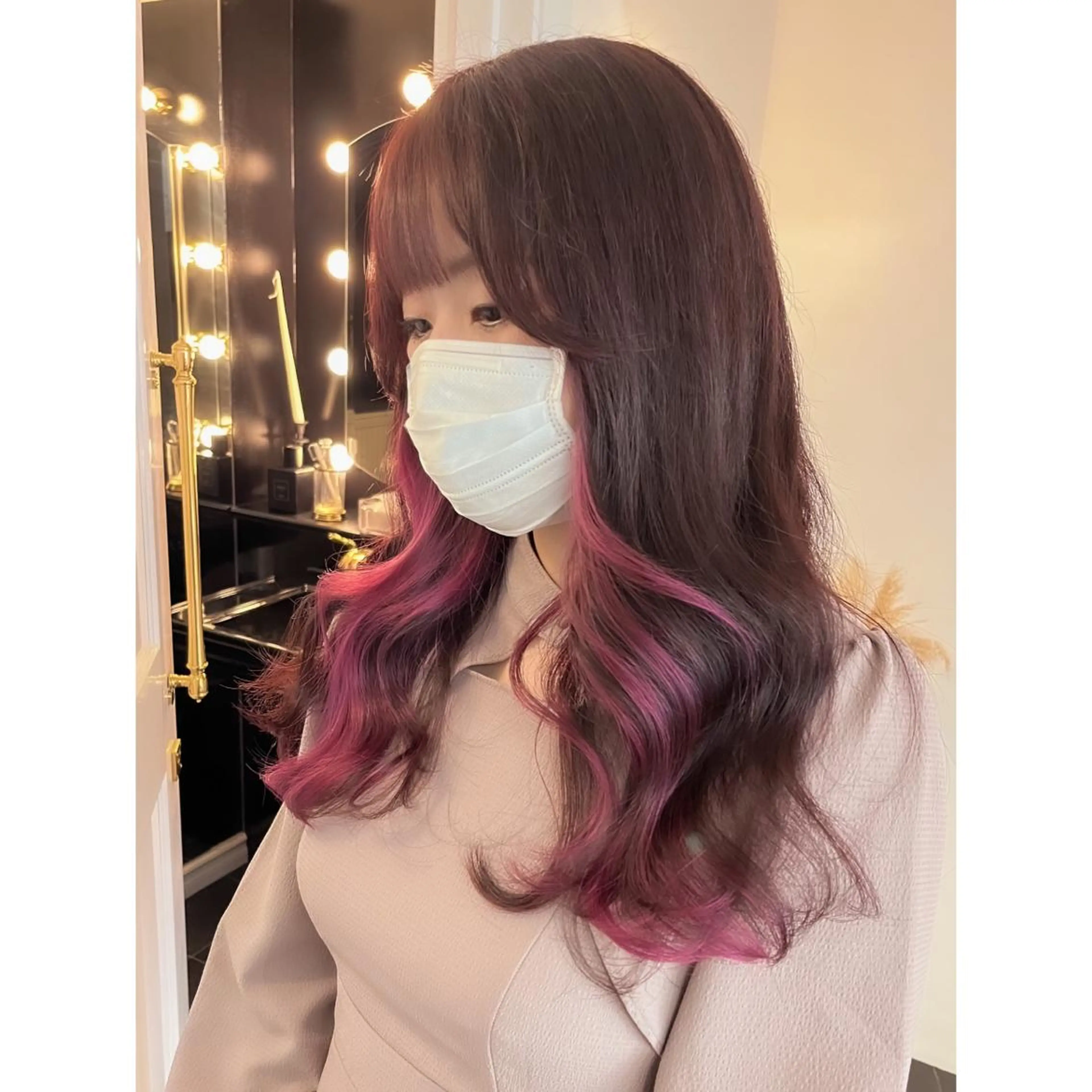 ロング カラー ブリーチ ヘアカラー miyu /トレンド カラー×艶髪のヘアスタイル