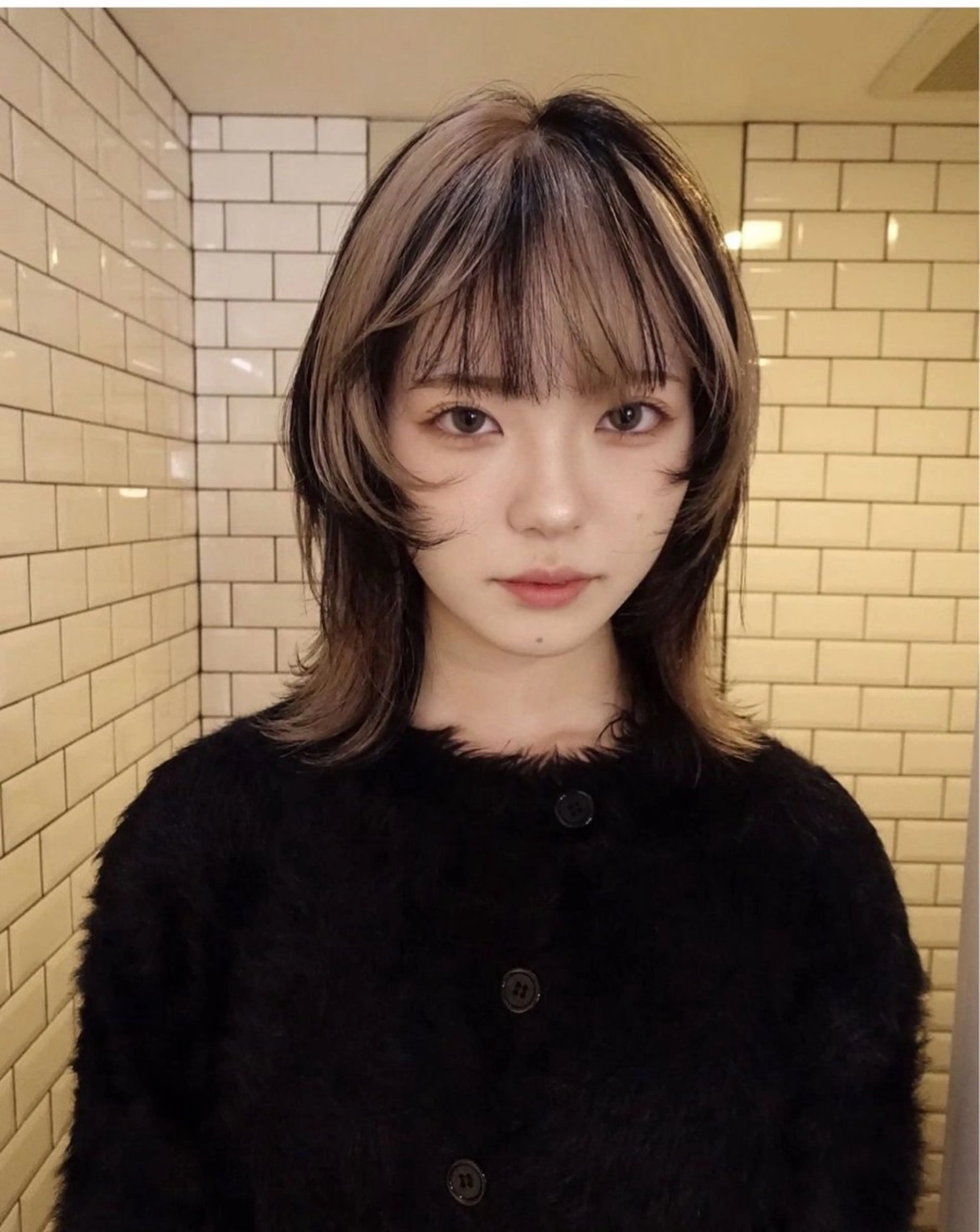 ミディアム カット ヘアカラー トリートメント 似合わせcut ◎ 倉橋実咲のヘアスタイル