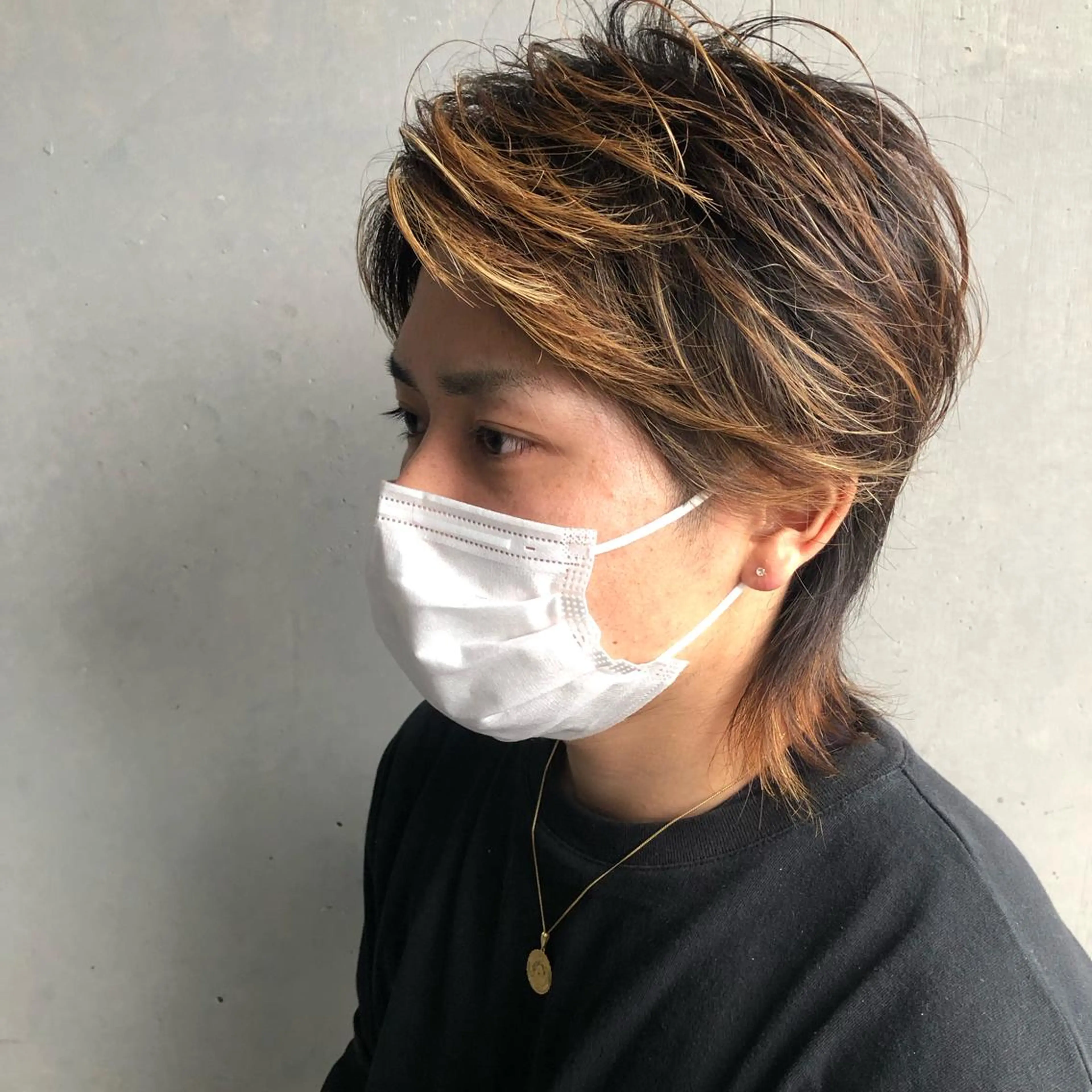 ショート ハイライト ウルフカット カット ヘアカラー Glanz hair 坂牛匠のヘアスタイル