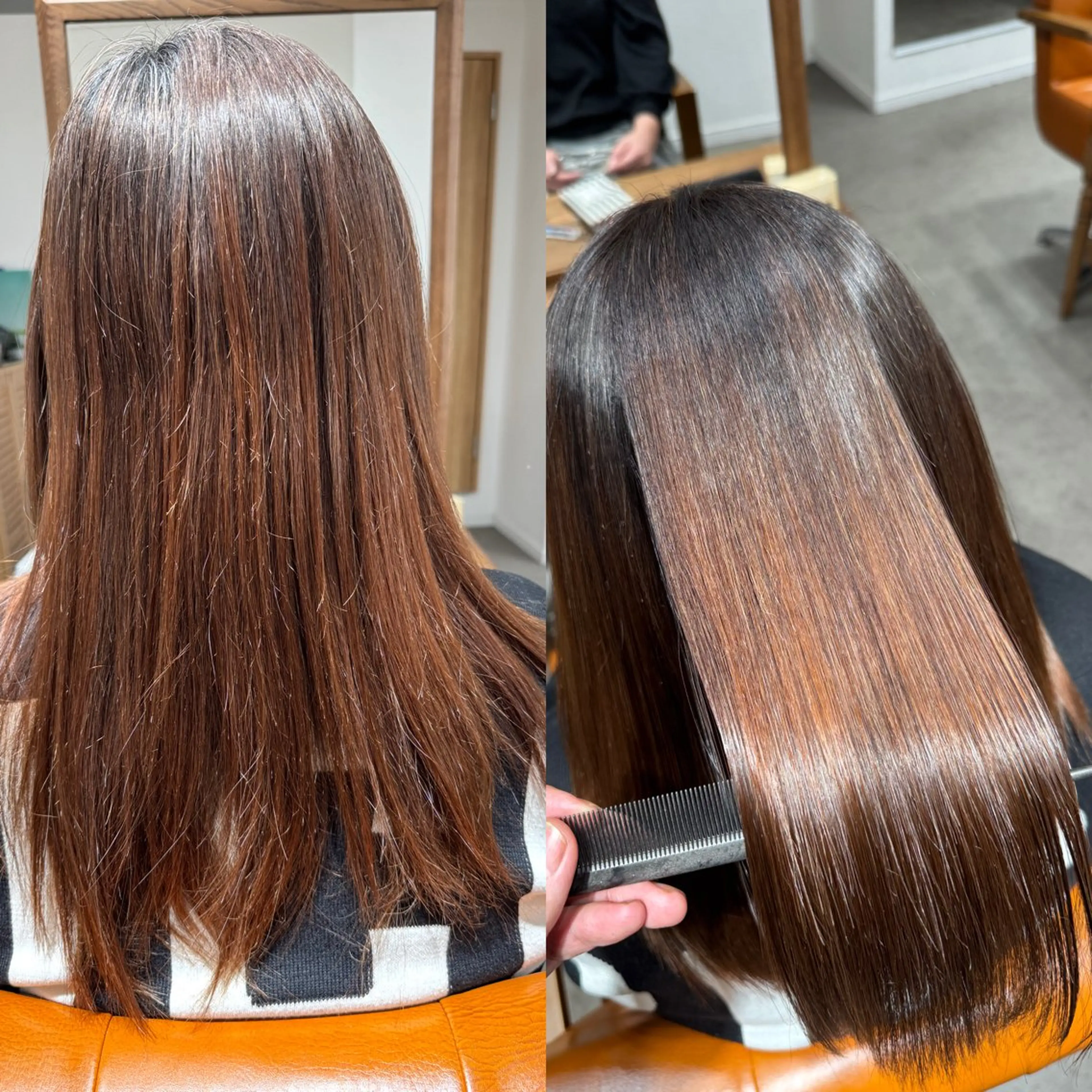 ロング カット 縮毛矯正 トリートメント 髪質改善縮毛✨ 泉谷彪芽のヘアスタイル