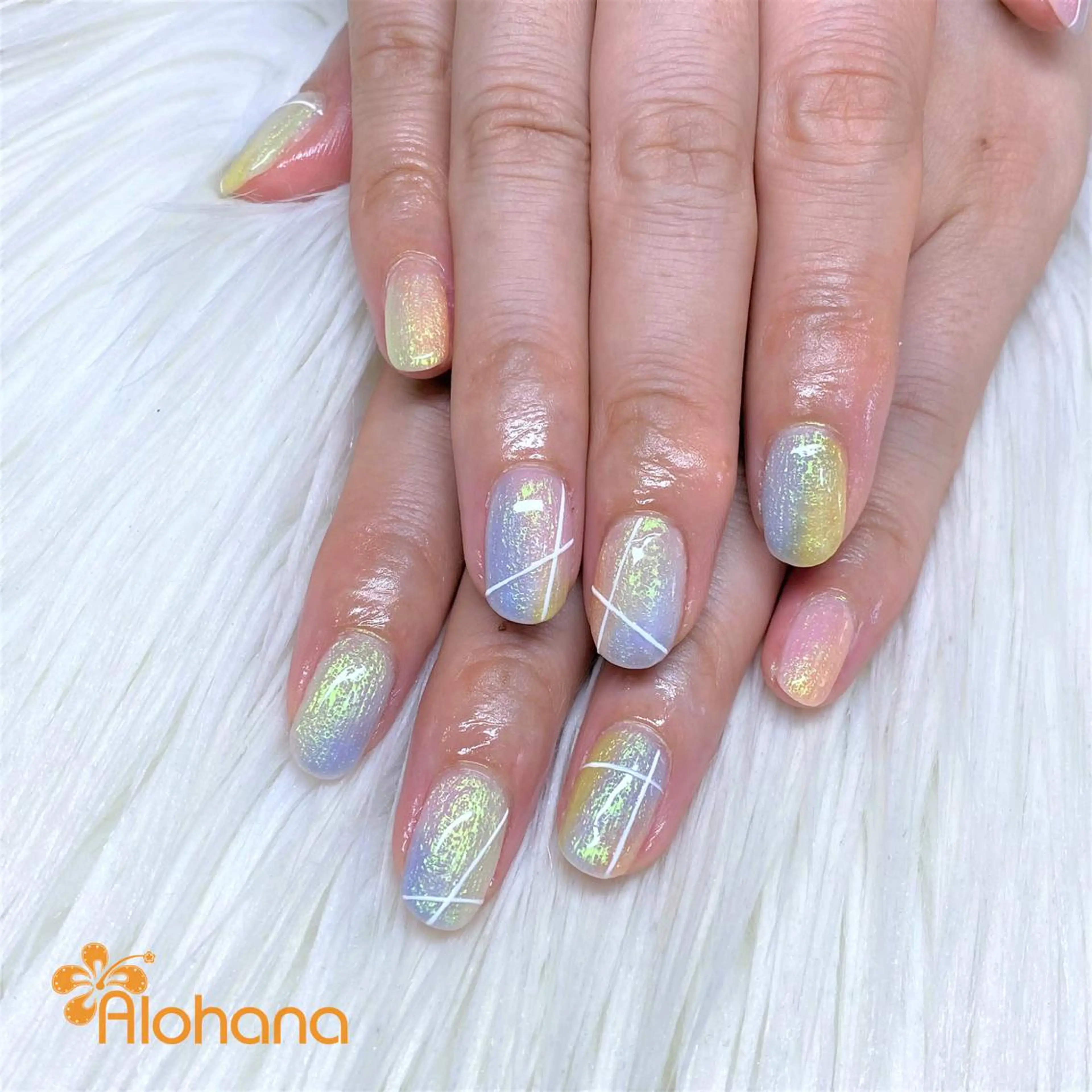 ネイル 大理石ネイル(マーブル) ハンドネイル Alohana Minaのネイルデザイン