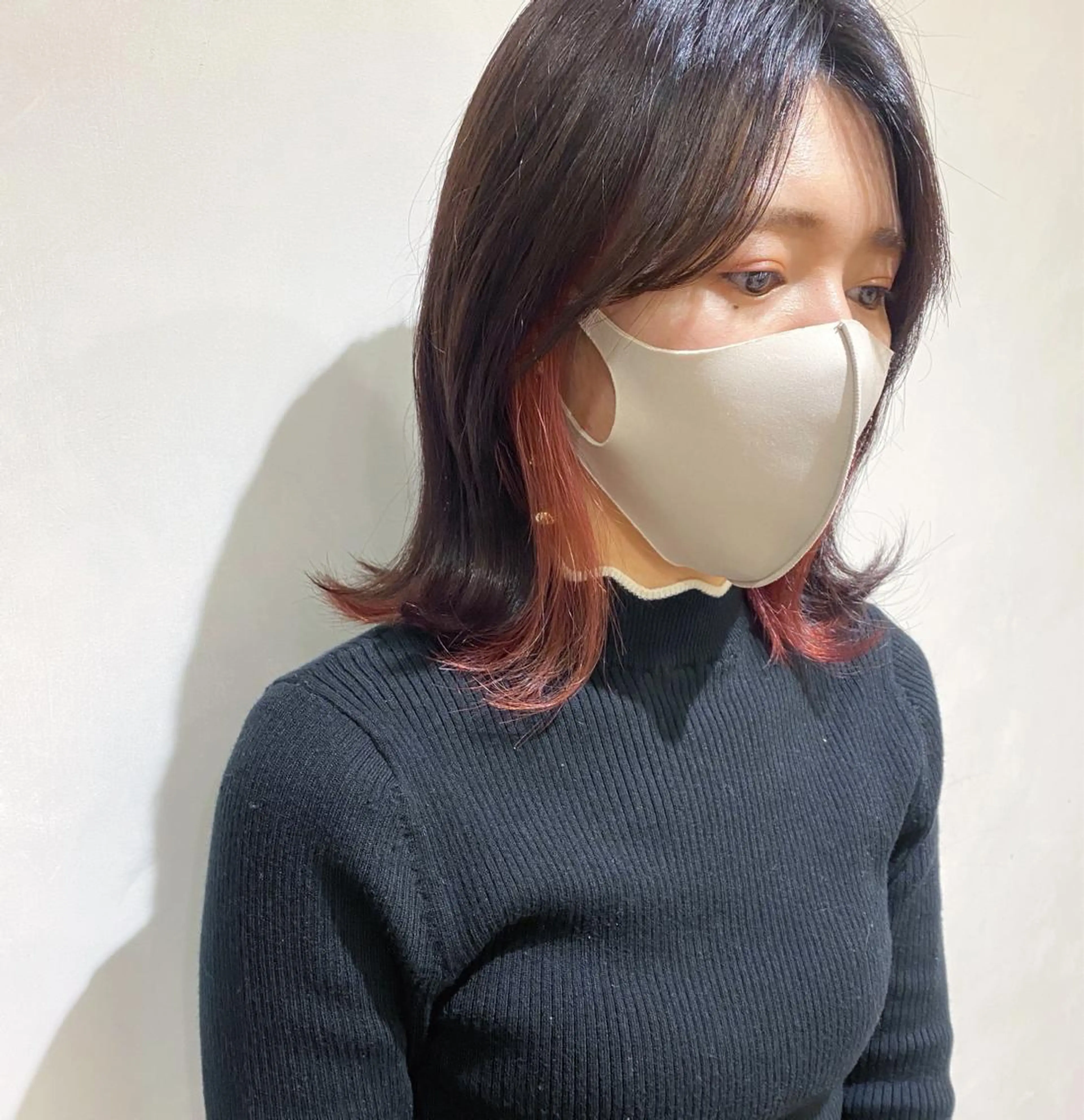 ミディアム カット ヘアカラー レイヤーカット 🇰🇷SAYAのヘアスタイル
