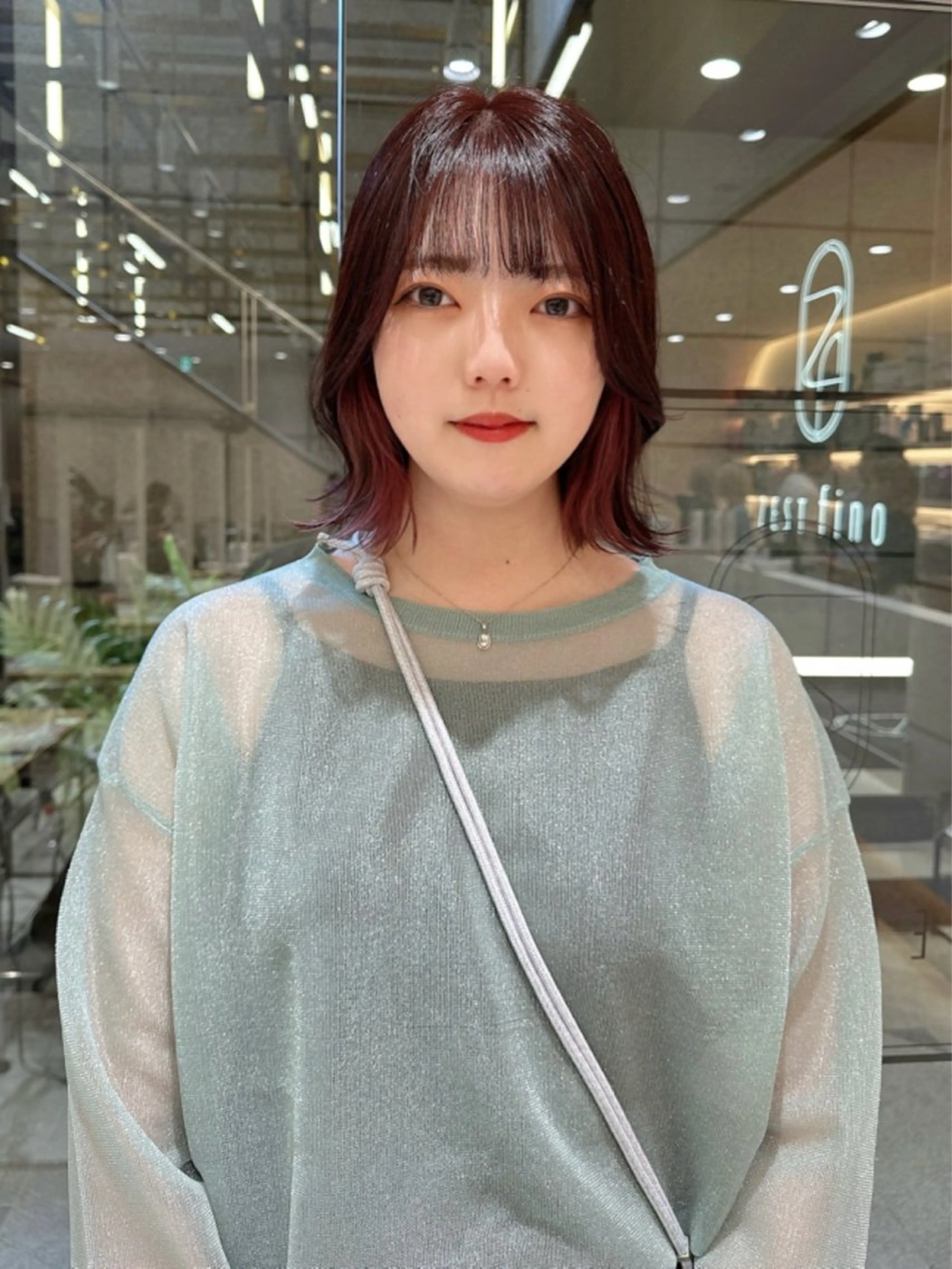 ミディアム カラー ブリーチ インナーカラー AMI ウルフパーマ/メンズのヘアスタイル