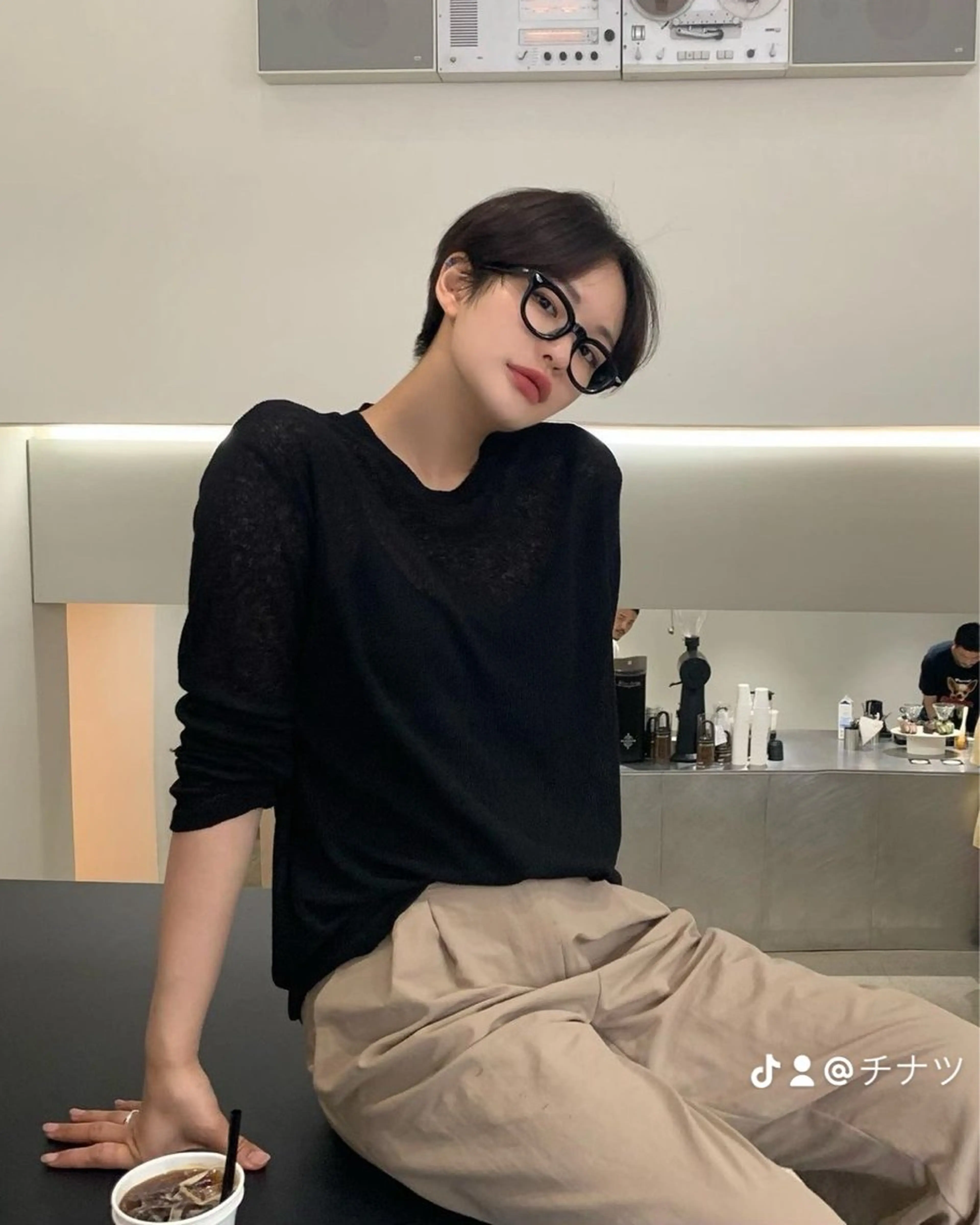ショート カラー カット ヘアカラー トリートメント 表参道🌿赤み消し カラー/チナツのヘアスタイル
