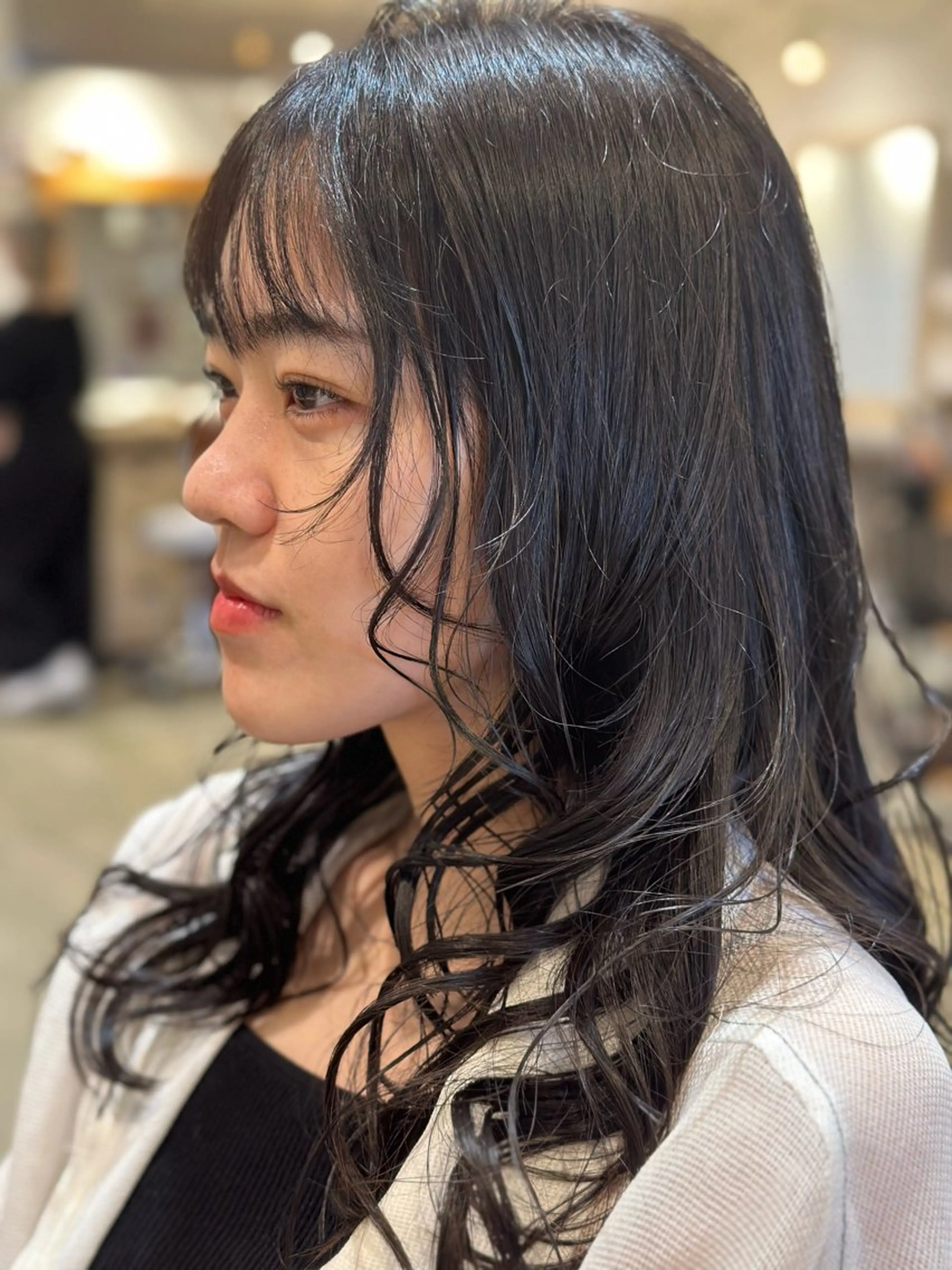 セミロング 顔周りカット レイヤーカット カット Lamp所属・ショート／透明感 カラー加治竜汰💡のヘアスタイル