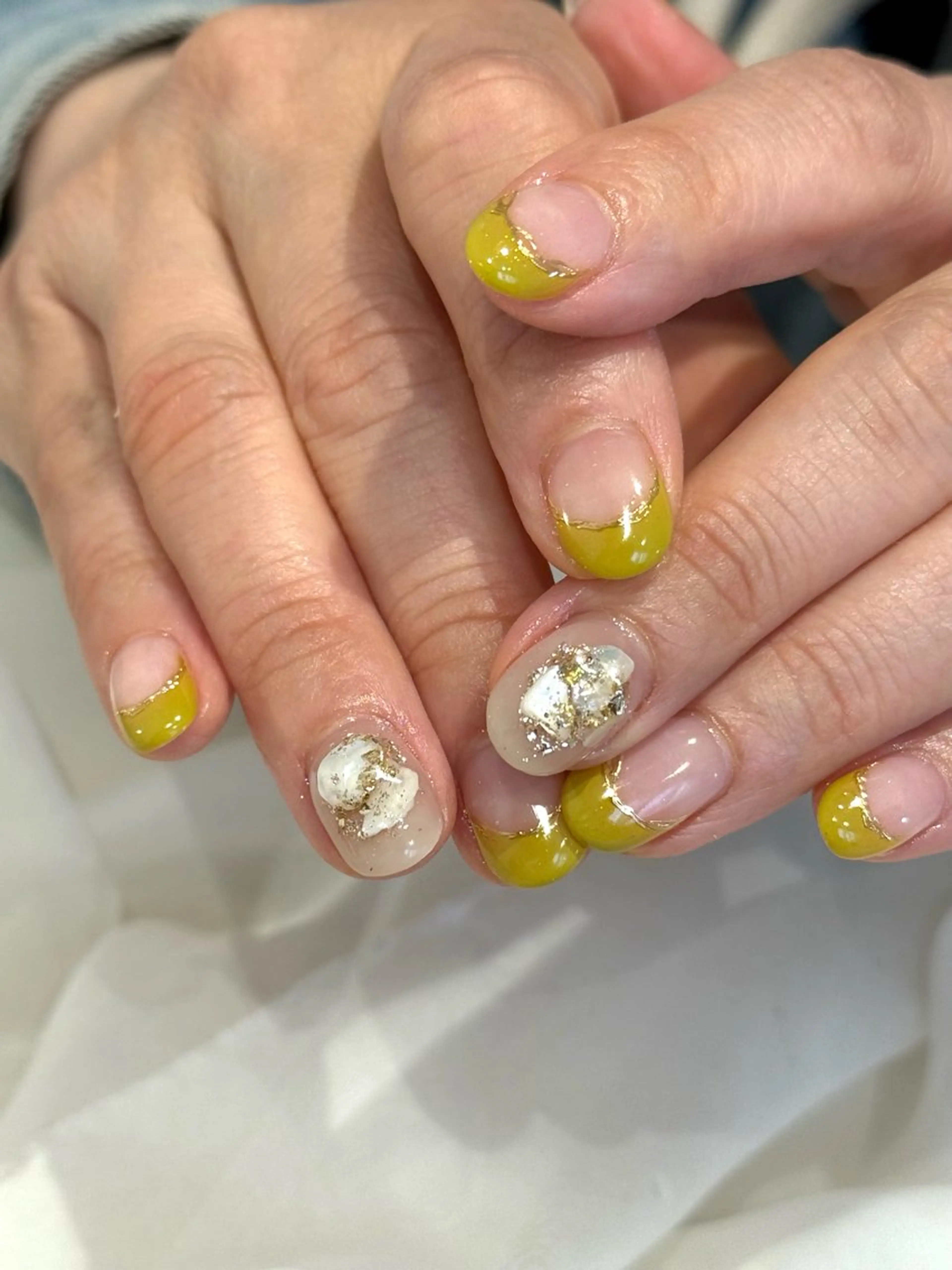 ネイル フレンチネイル ミラーネイル ニュアンスネイル Nail Salon Luanaのネイルデザイン