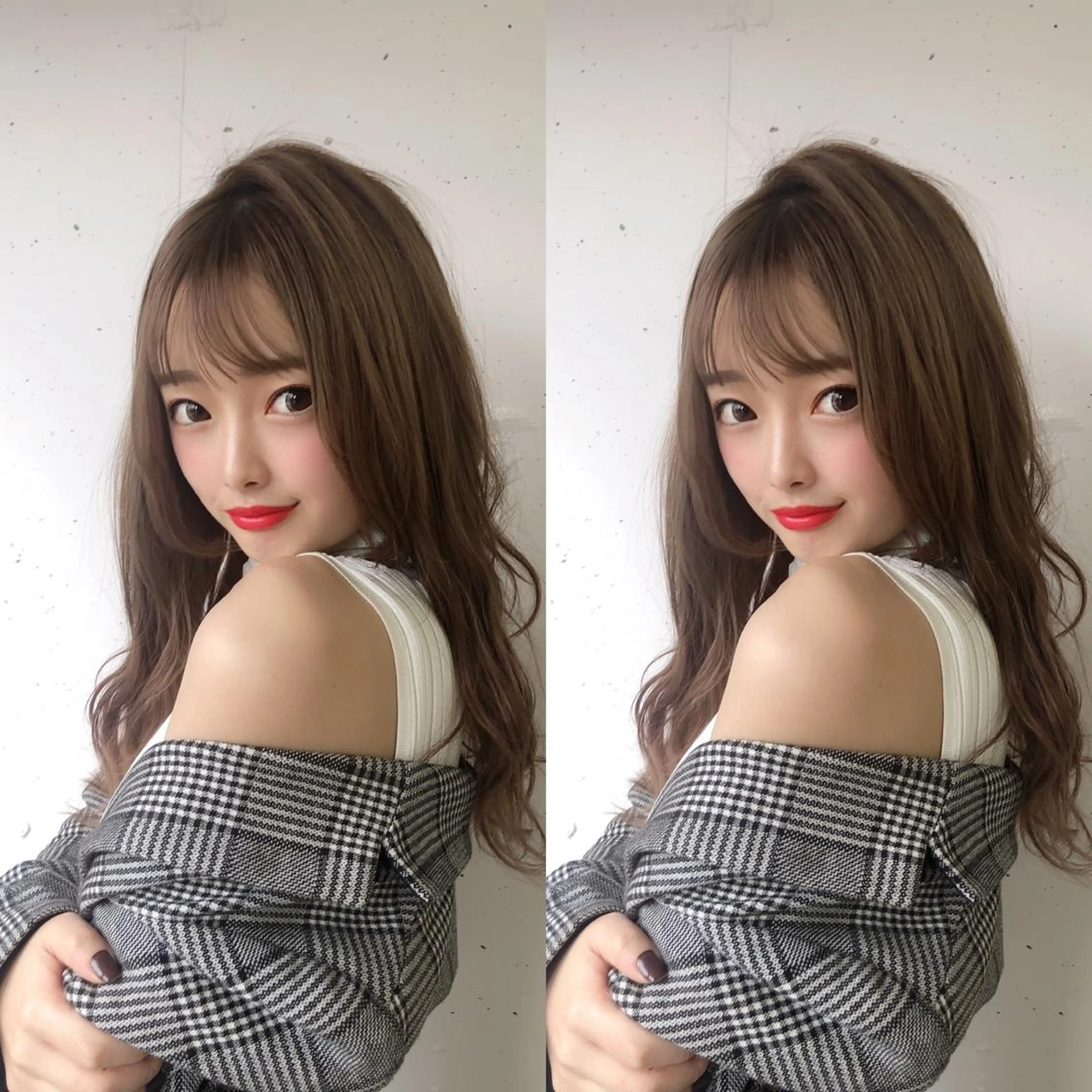 セミロング カラー セミロングパーマ ブリーチ ダブルカラー 縮毛矯正 池袋髪質改善 タニグチのヘアスタイル