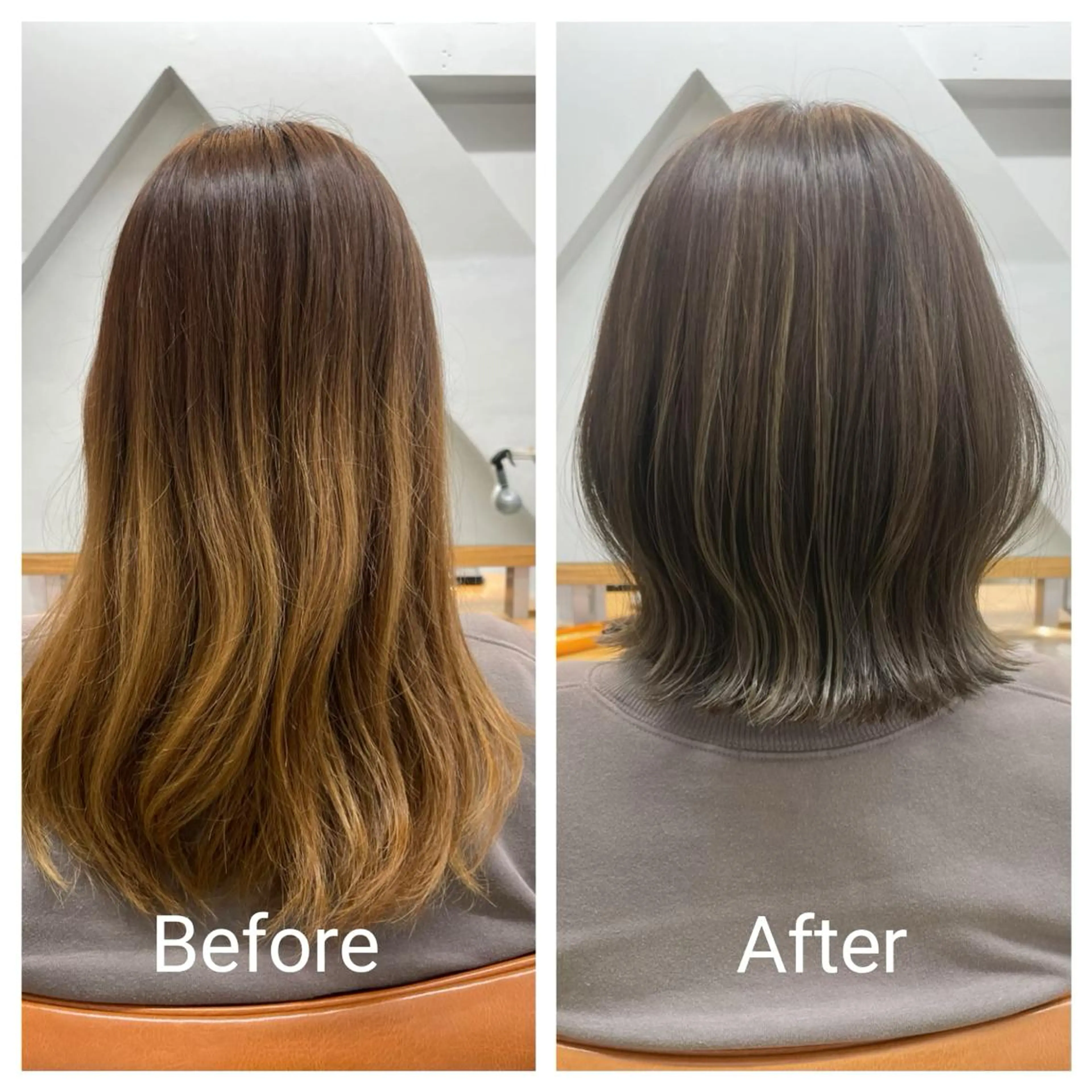 ミディアム カット ヘアカラー トリートメント 藤本 静香のヘアスタイル