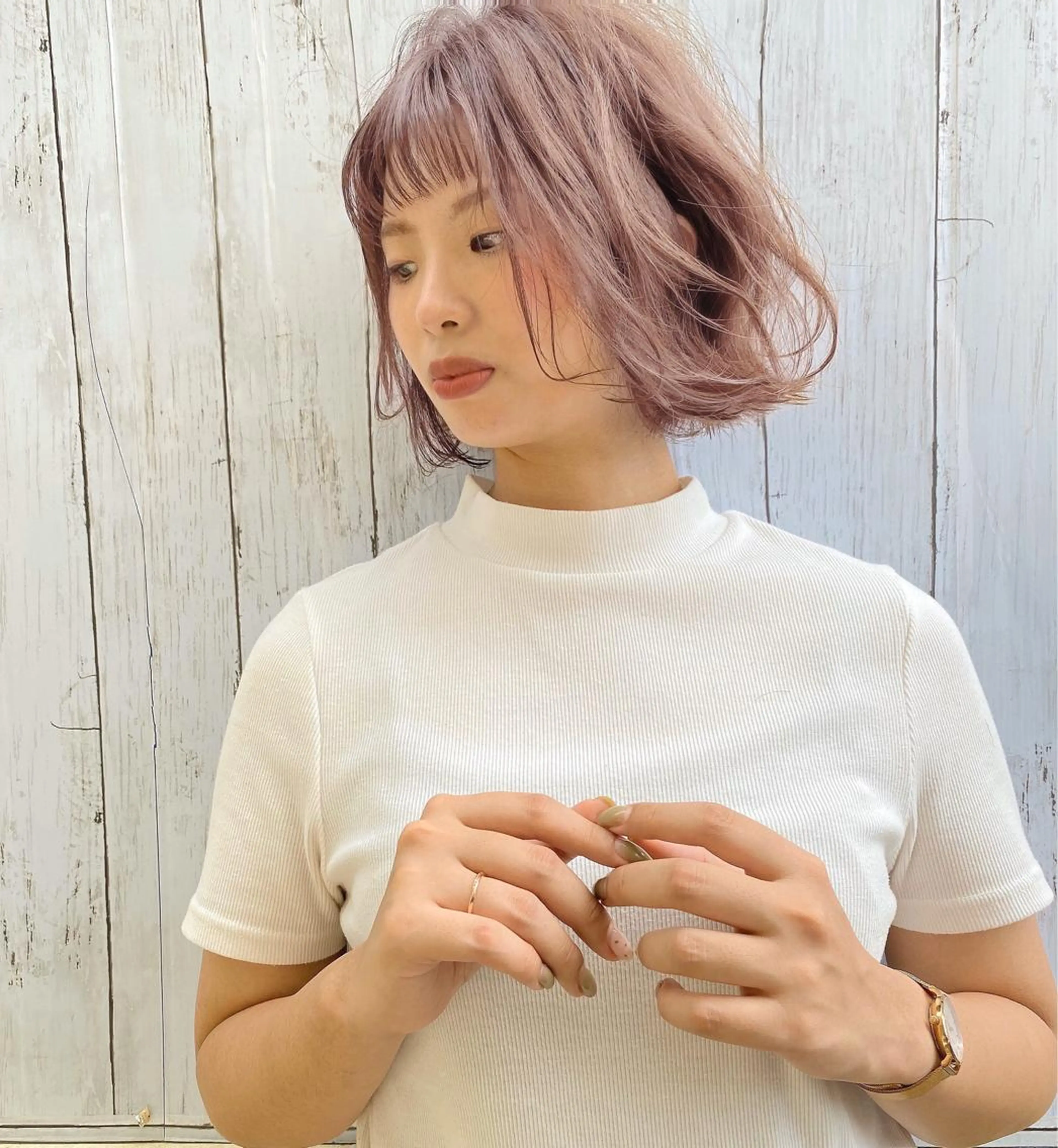 ミディアム カラー カット ヘアカラー grand juteのヘアスタイル